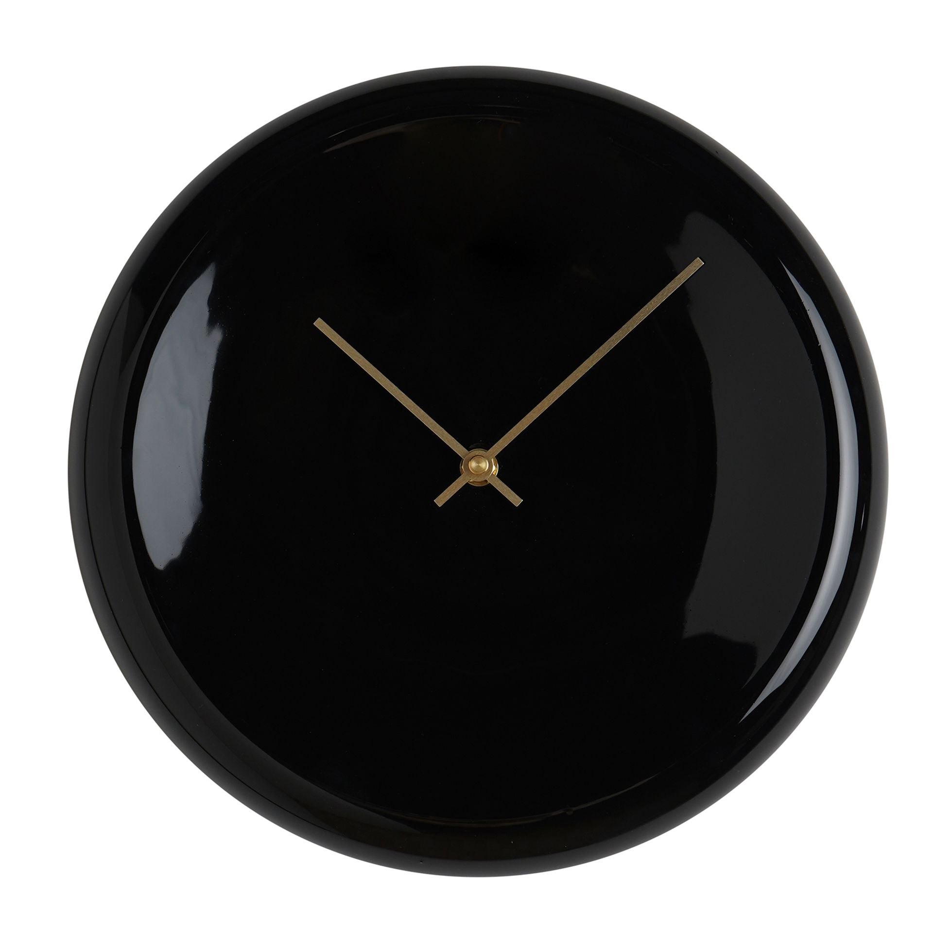 Interval Black Ceramic Disc Clock 30cm