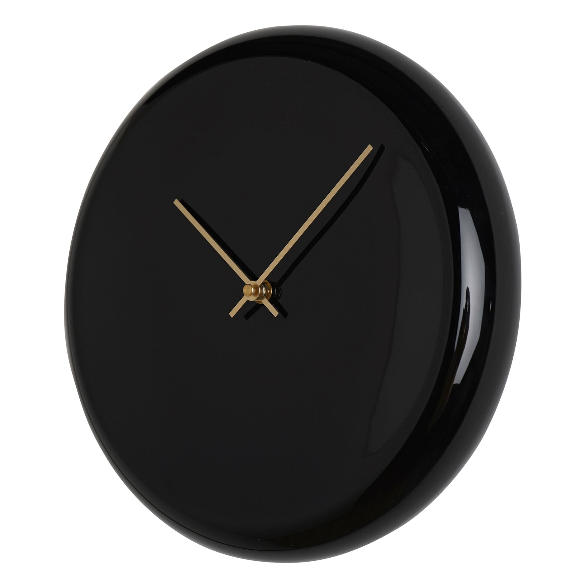 Interval Black Ceramic Disc Clock 30cm