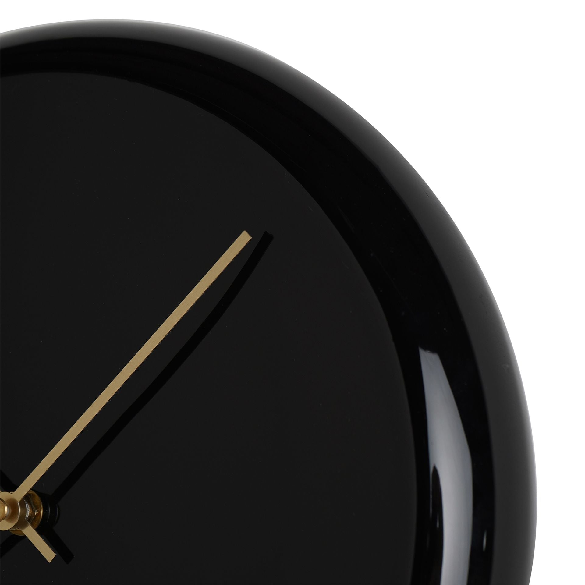 Interval Black Ceramic Disc Clock 30cm