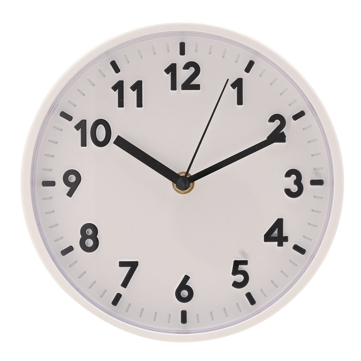 Hometime  Wall Clock With 3D Numbers 20cm - White
