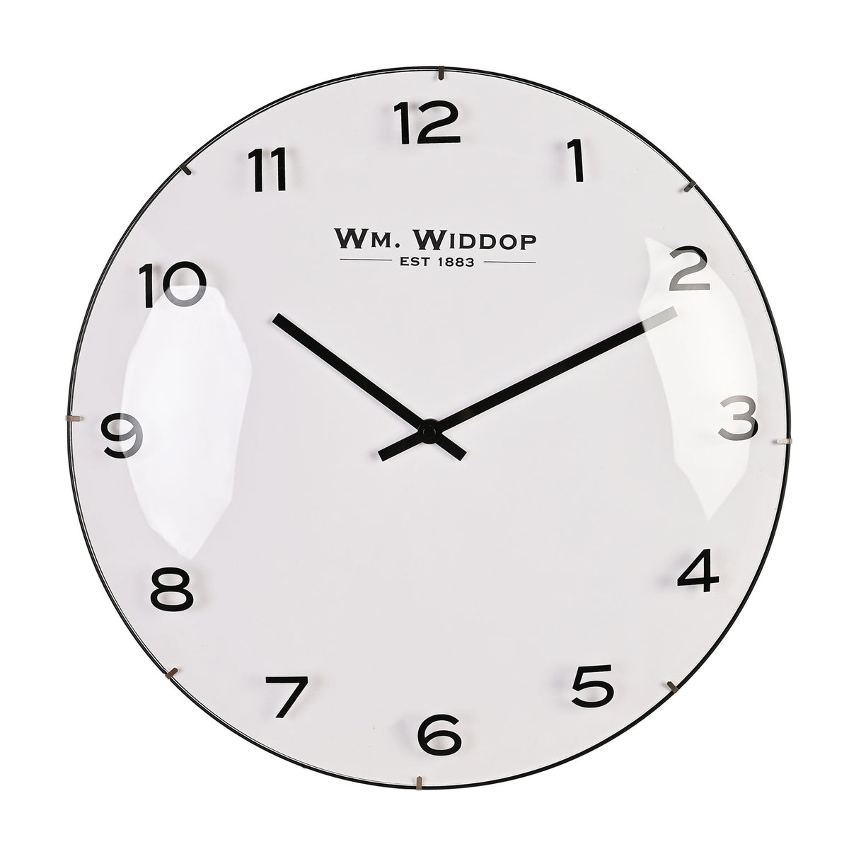 Wm. Widdop Domed Glass Wall Clock