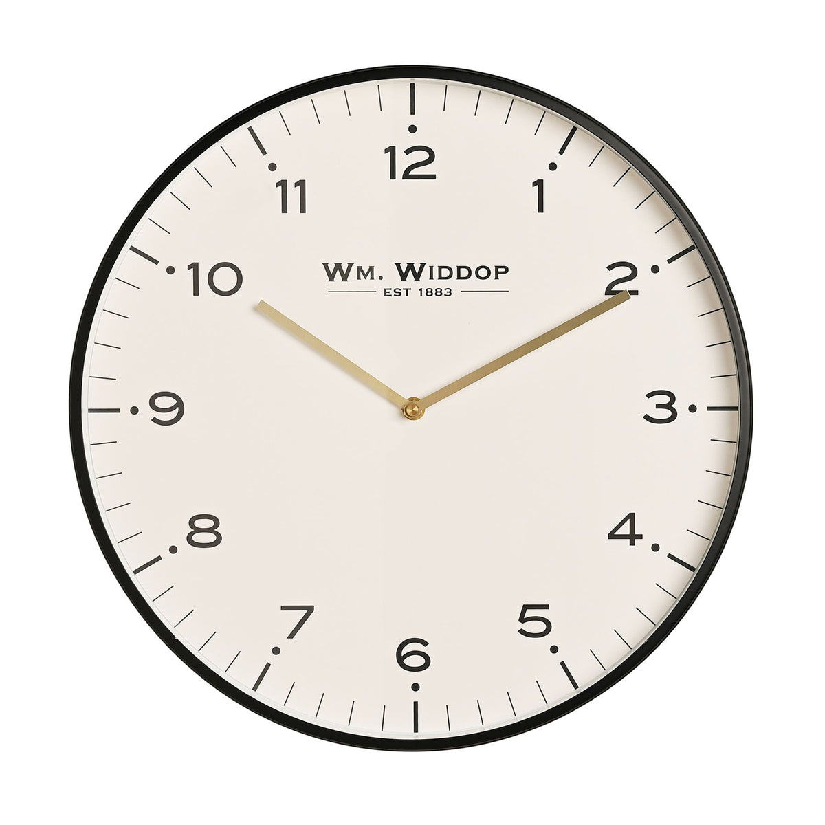 Wm. Widdop Ribbed Finish Metal Wall Clock
