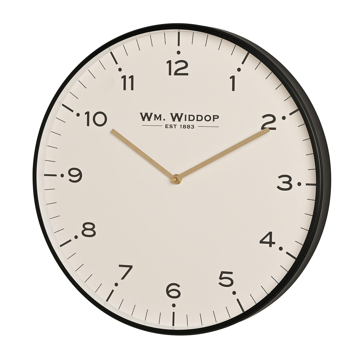 Wm. Widdop Ribbed Finish Metal Wall Clock