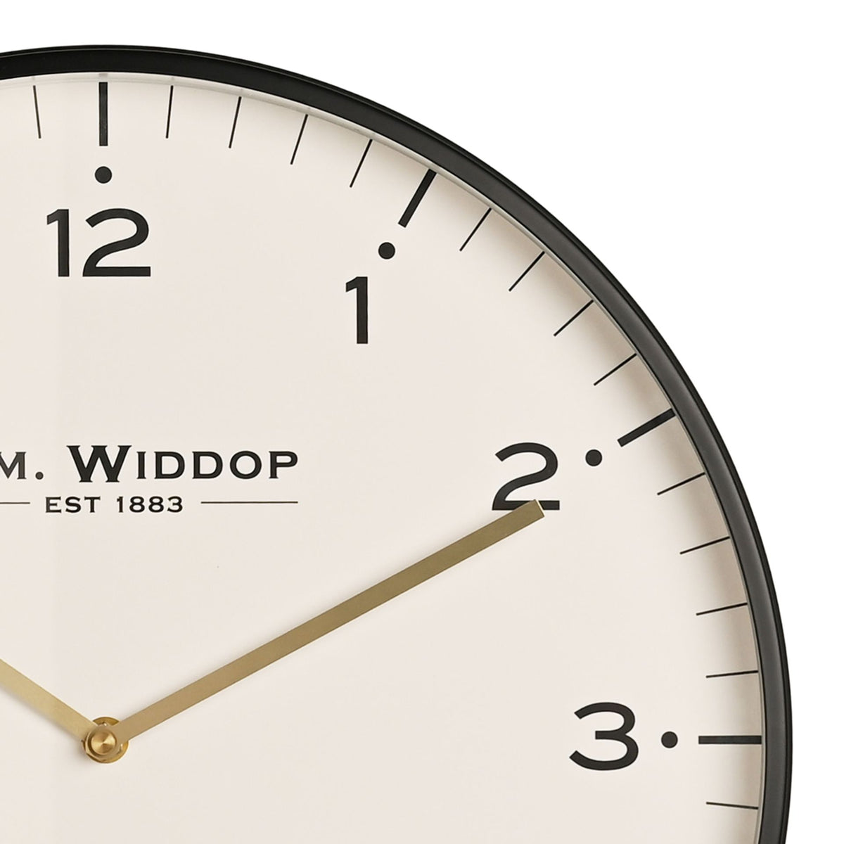 Wm. Widdop Ribbed Finish Metal Wall Clock