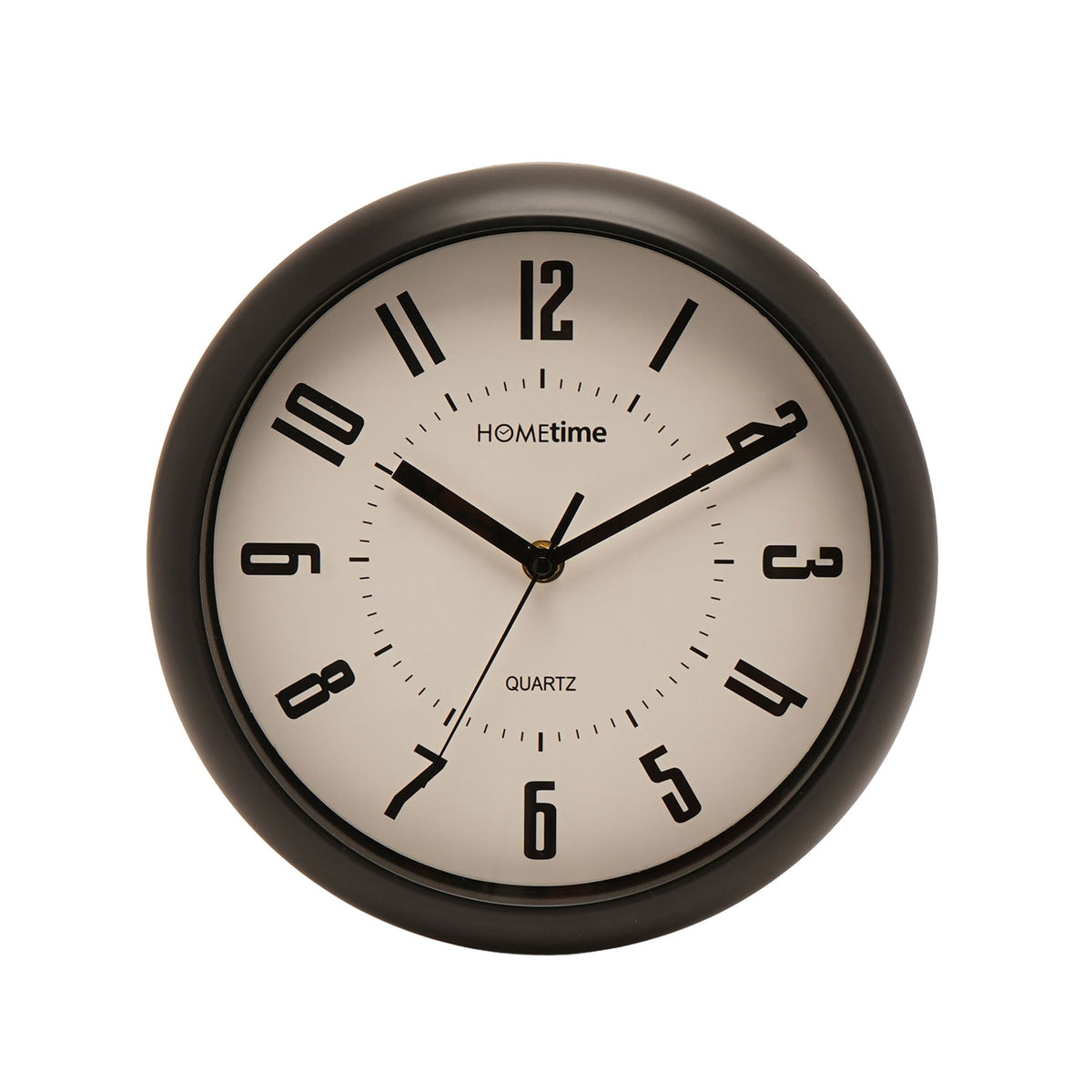 Hometime Modern Wall Clock - Black 25cm