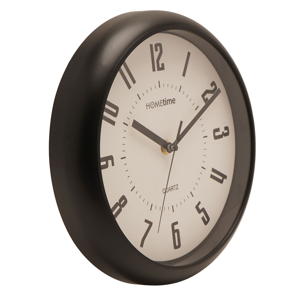 Hometime Modern Wall Clock - Black 25cm