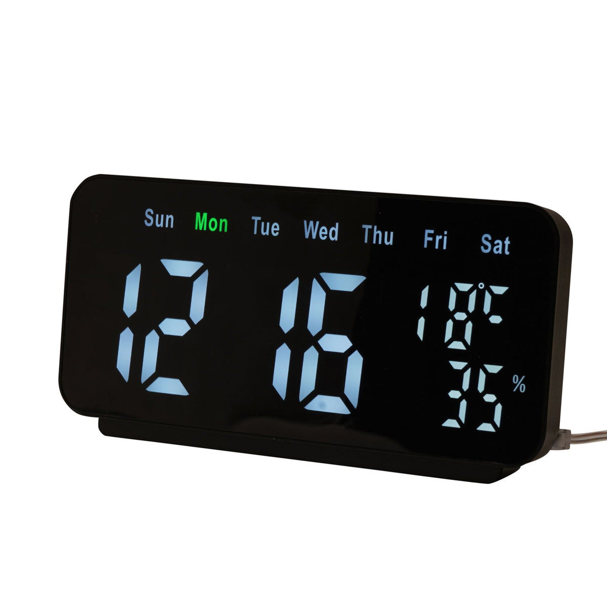 Hometime LED Alarm Clock with Thermometer and Hygrometer