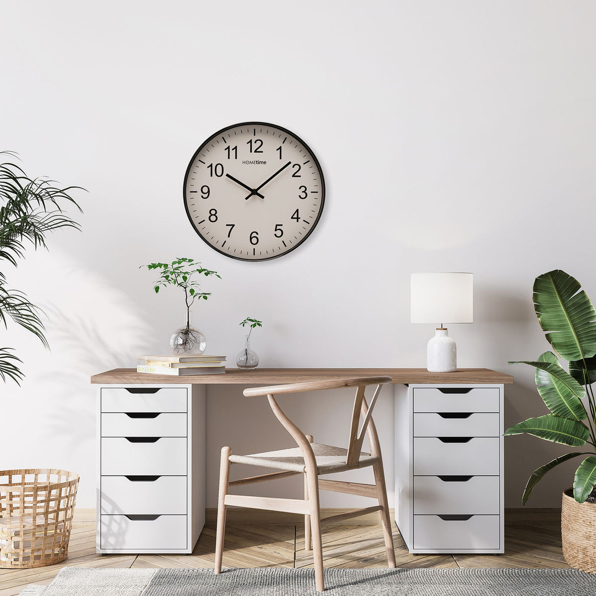 Hometime Wall Clock 50cm - Black
