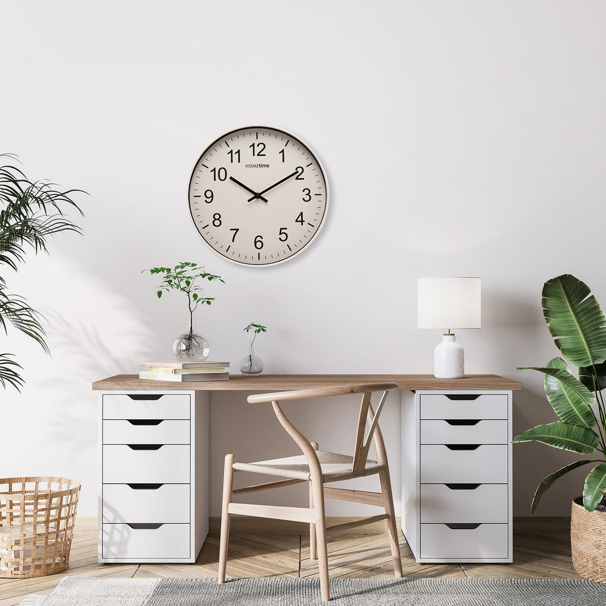 Hometime Wall Clock 50cm - White