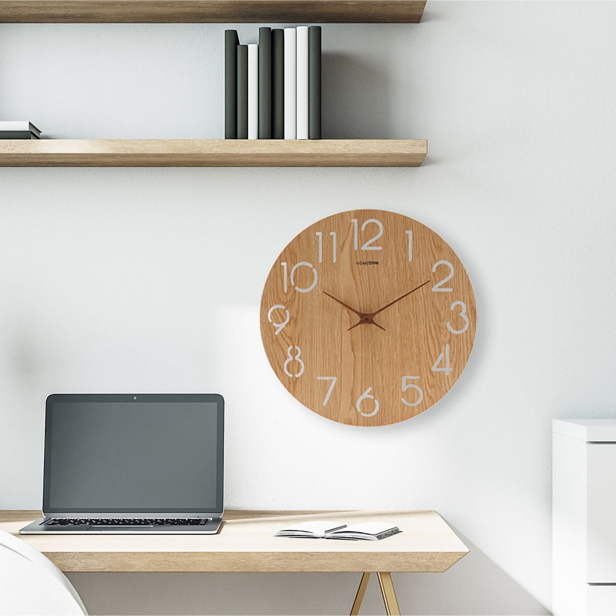 Hometime Wooden Wall Clock 50cm