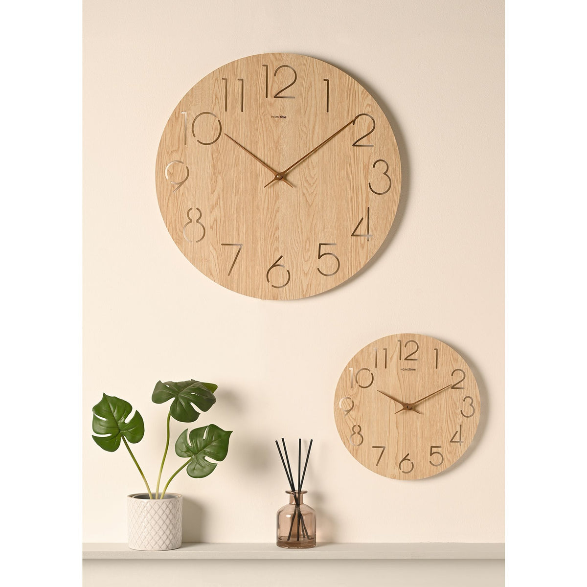 Hometime Wooden Wall Clock 50cm