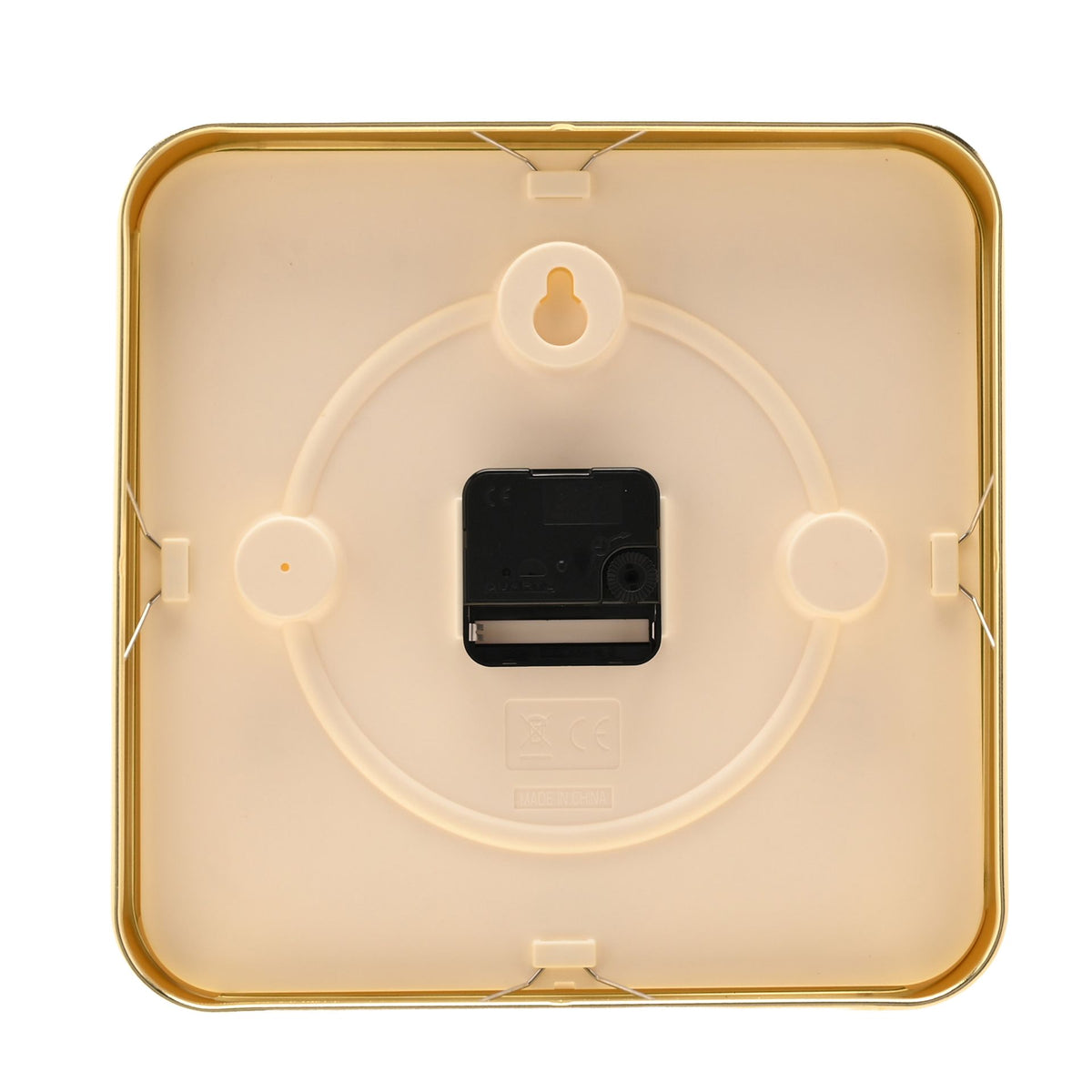 Wm. Widdop Square Metal Wall Clock 25cm - Gold