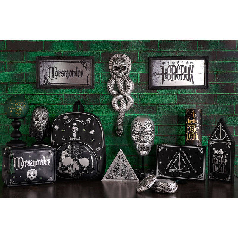 Warner Bros Harry Potter Dark Arts Glow In The Dark Wooden Plaque - Deathly Hallows