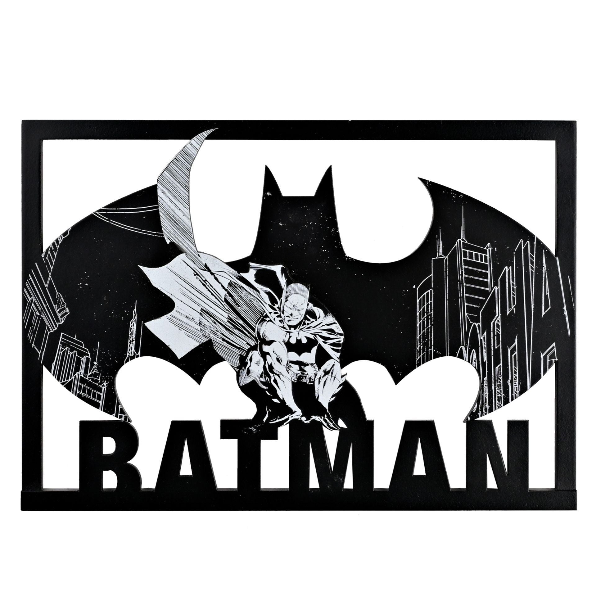 Warner Bros Batman Wooden Layered Rectangular Plaque