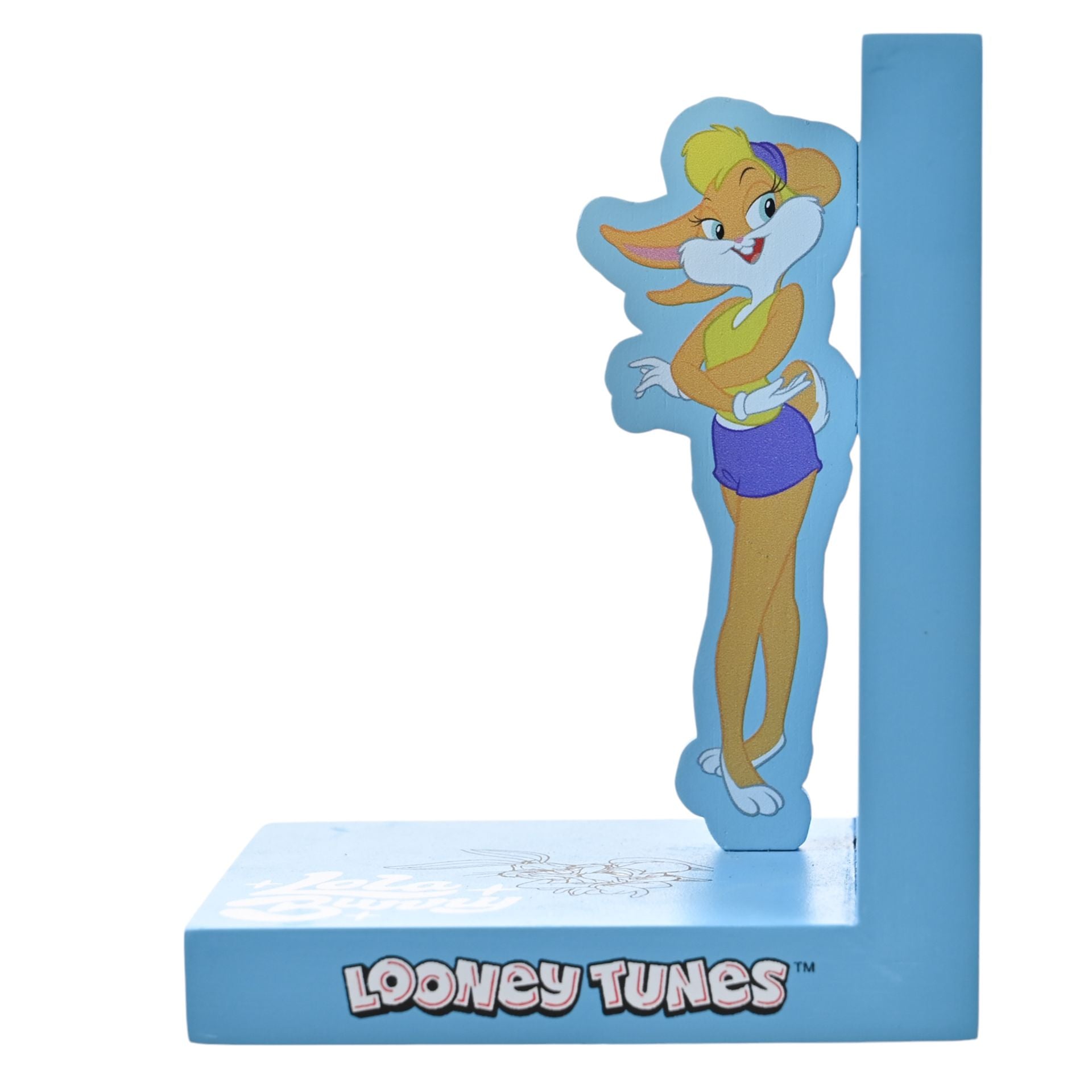 Warner Bros Looney Tunes Bugs Bunny And Lola Wooden Book Ends