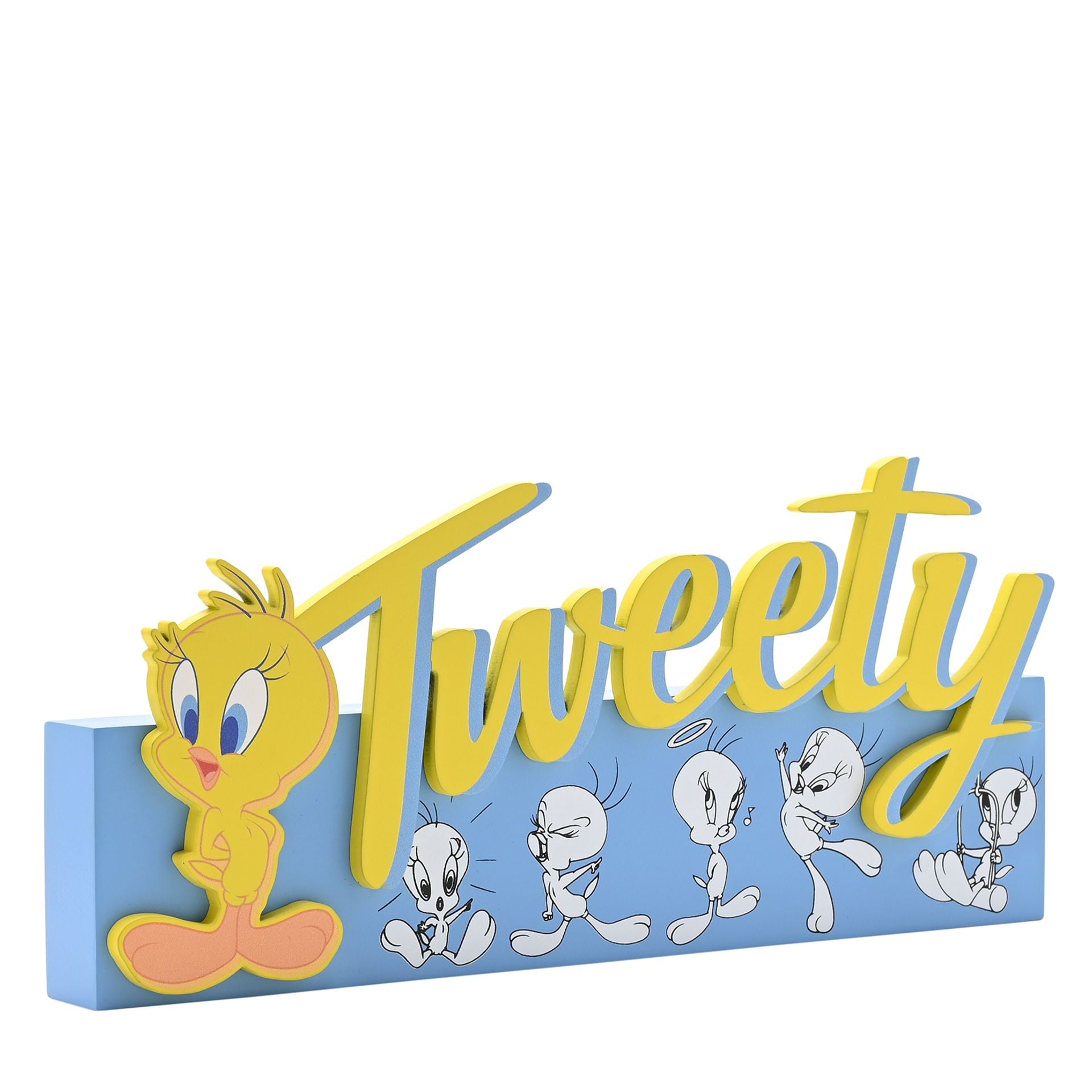 Warner Bros Looney Tunes Tweety Pie MDF Mantel Plaque - 28 x 13cm