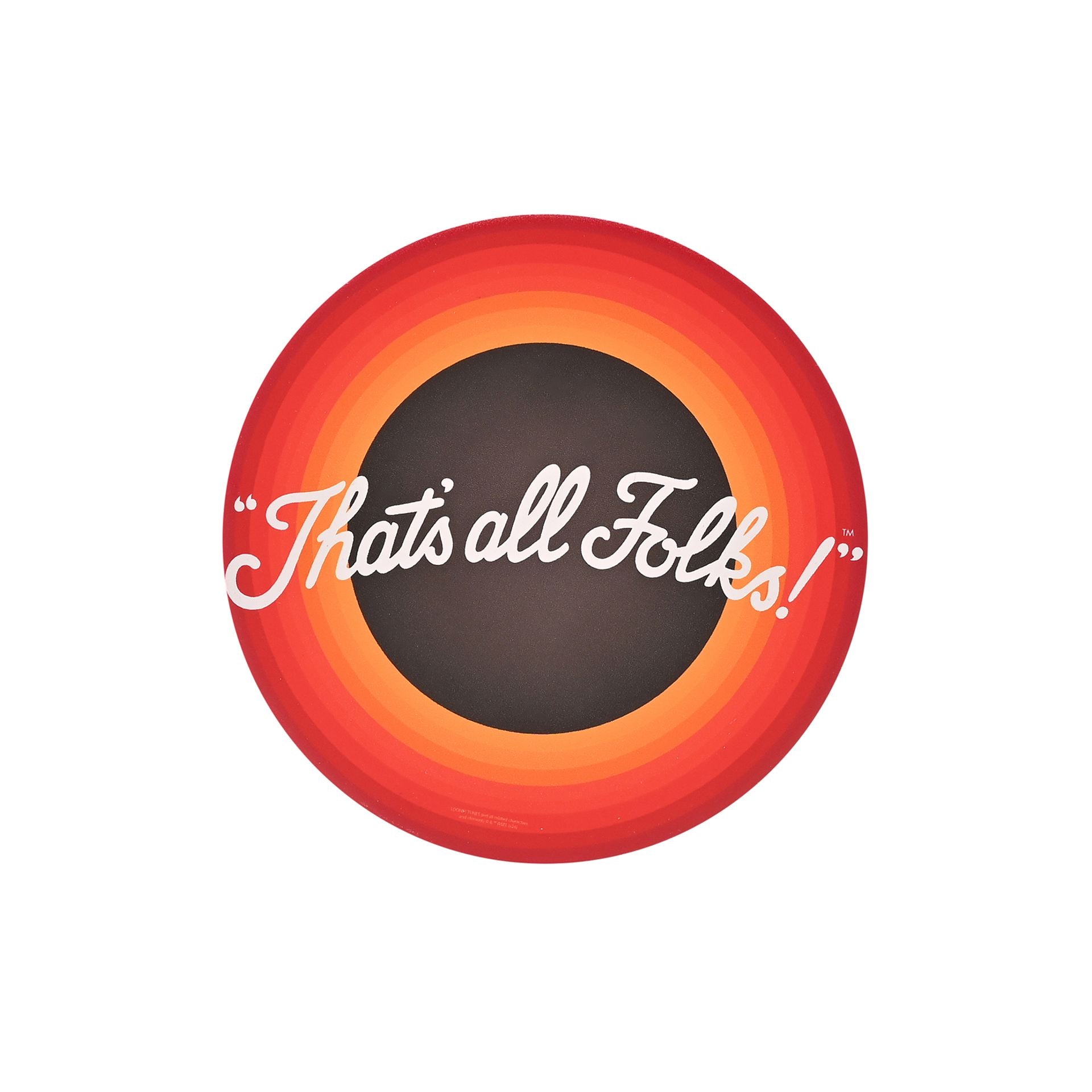 Warner Bros Looney Tunes That's All Folks Ceramic & Cork Finish Round Coaster