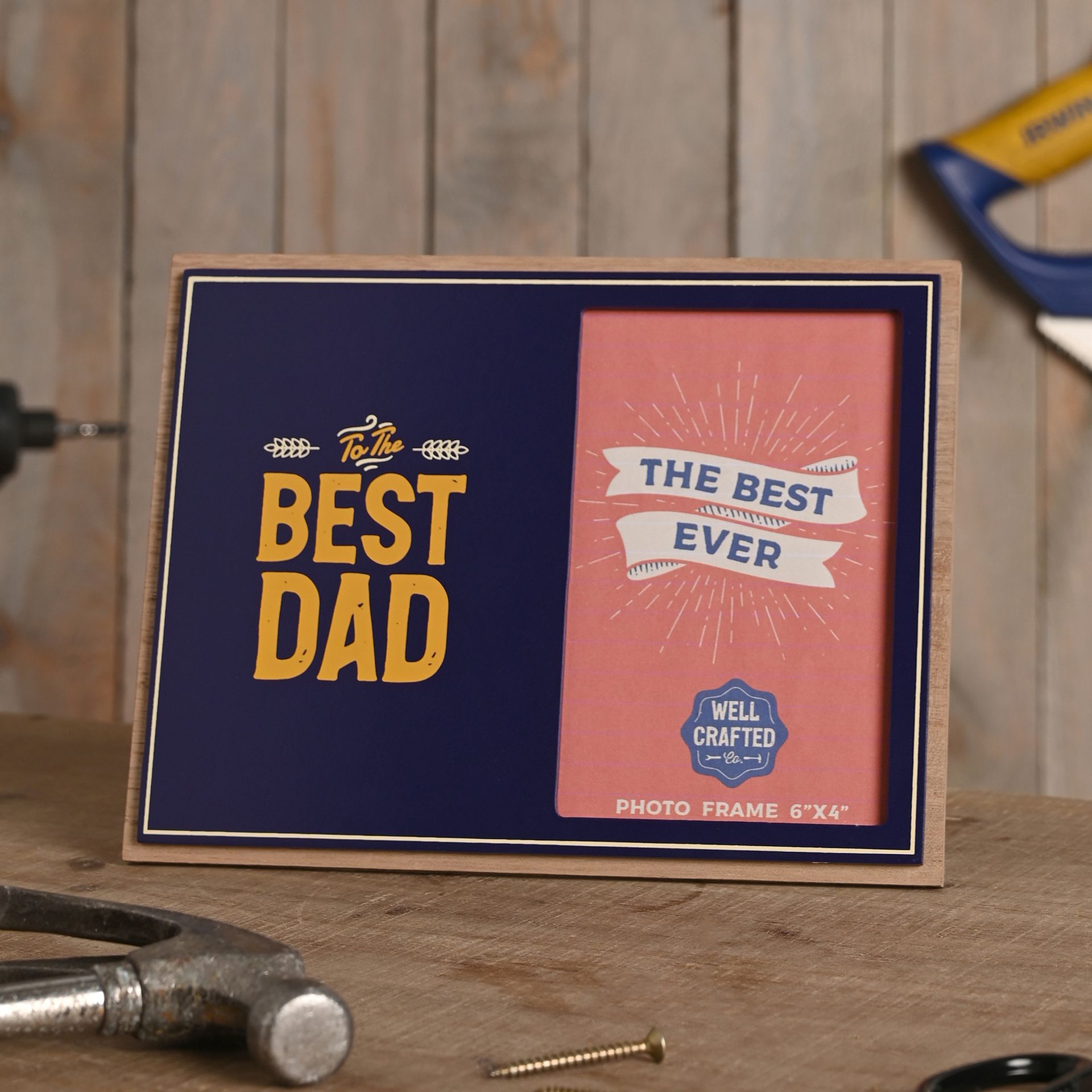 Well Crafted Photo Frame 4" x 6" - Best Dad