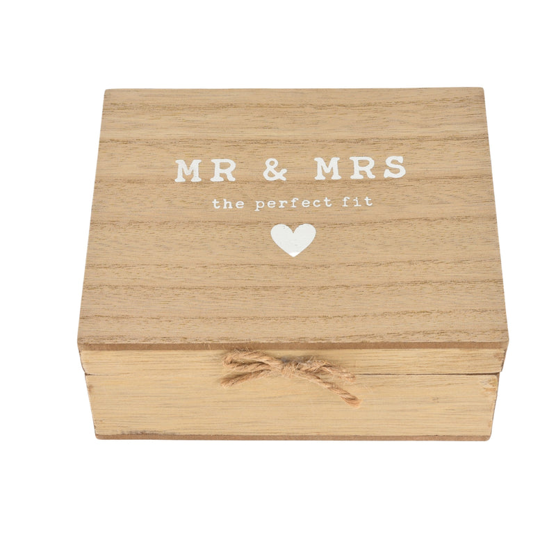 Love Story Pair of Keyrings in Box "Mr" & "Mrs"