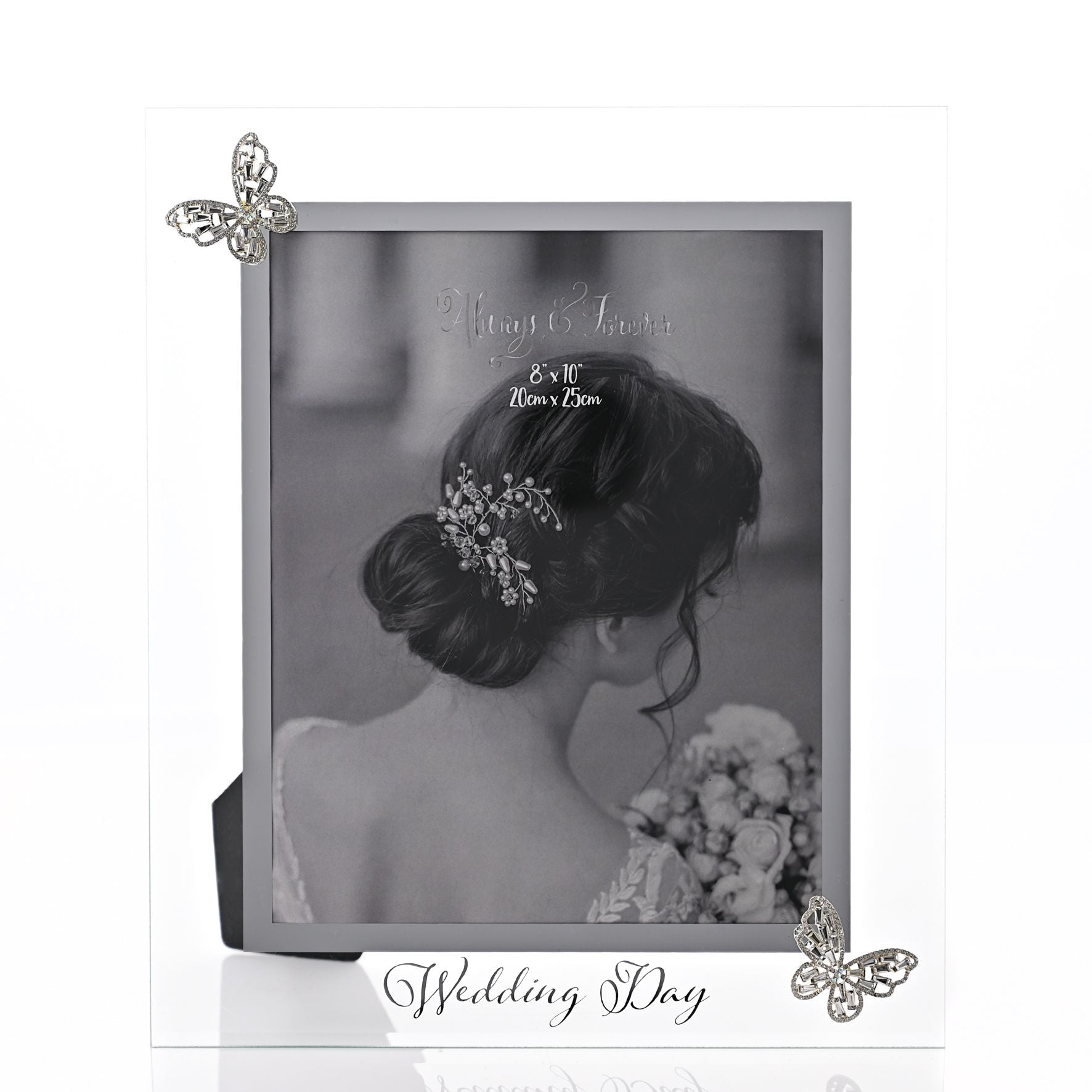 Always & Forever Frame 3D Butterfly 8" x 10" Wedding Day