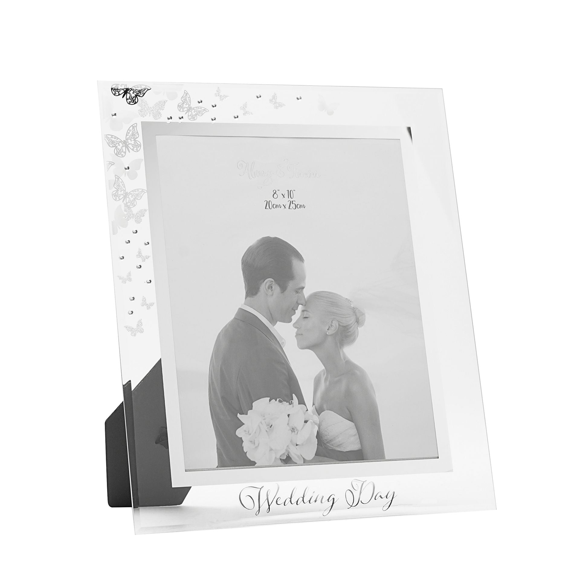 Always & Forever Glass Frame Butterflies 8" x 10"