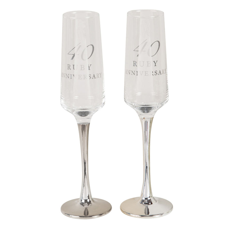 Amore Straight Flutes Set of 2 - 40th Anniversary