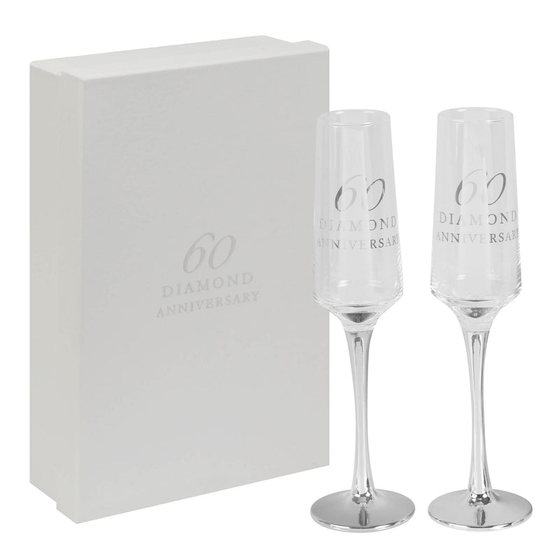 Amore Straight Flutes Set of 2 - 60th Anniversary