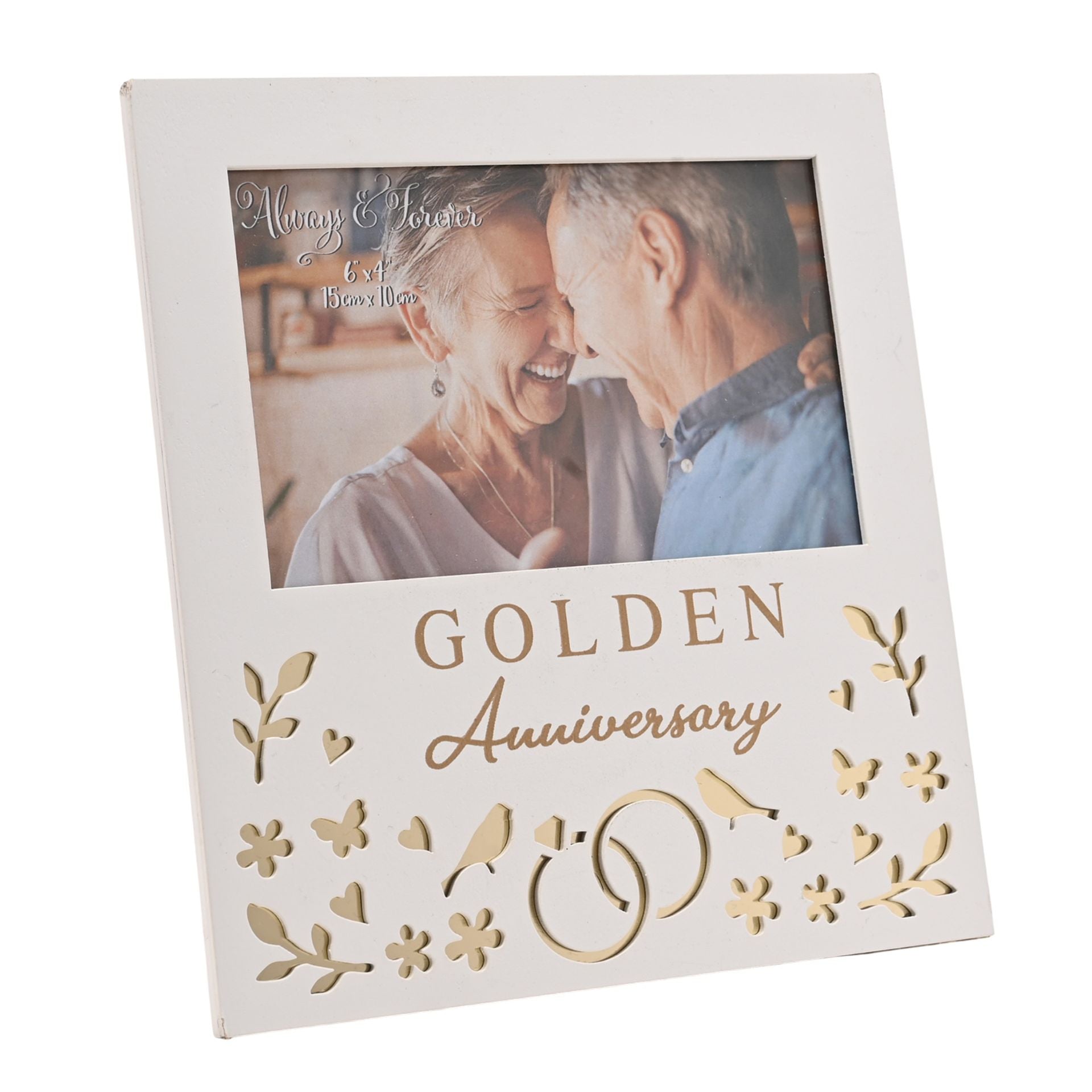 Always & Forever Photo Frame 6 x 4ins - Gold Anniversary
