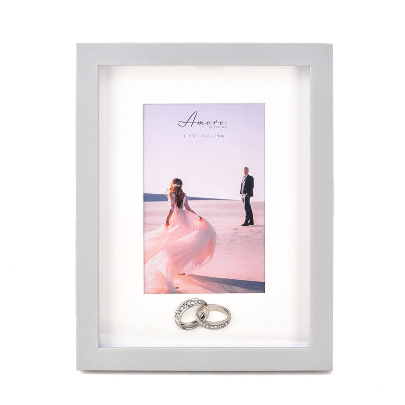 Amore Photo Frame with Rings Icon - 4" x 6"