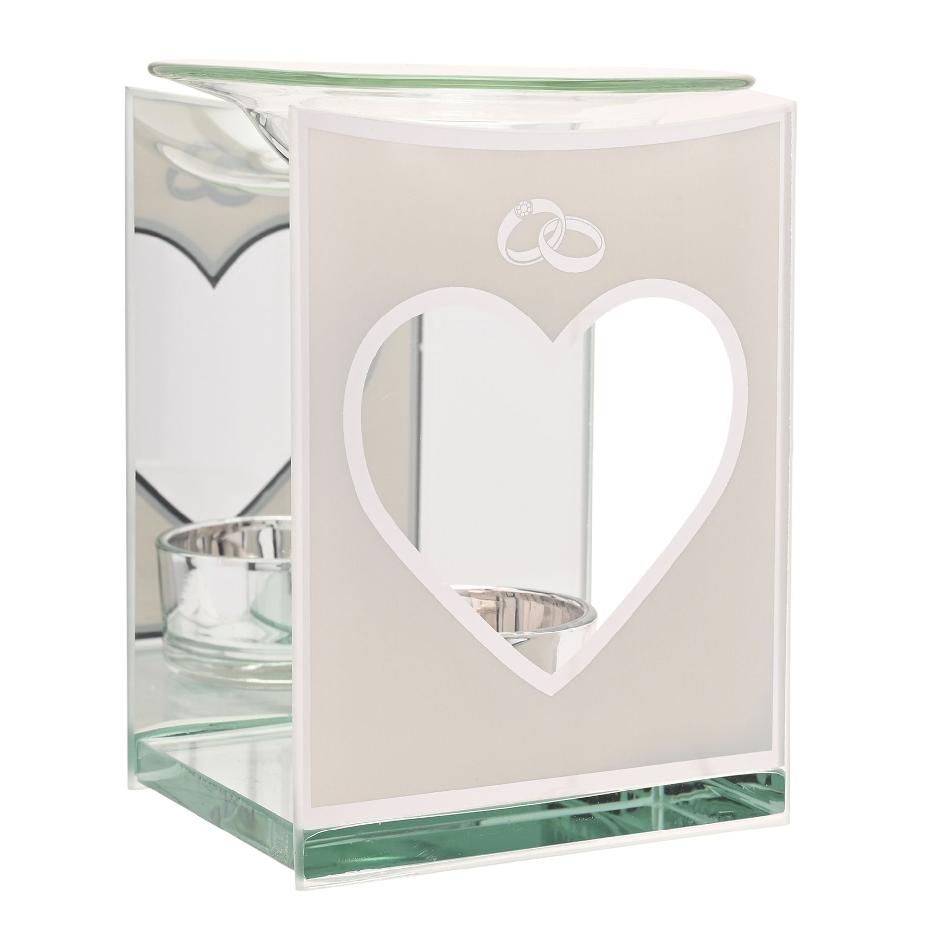 Amore Mirror Border Wax Melt / Oil Burner with Rings Icon