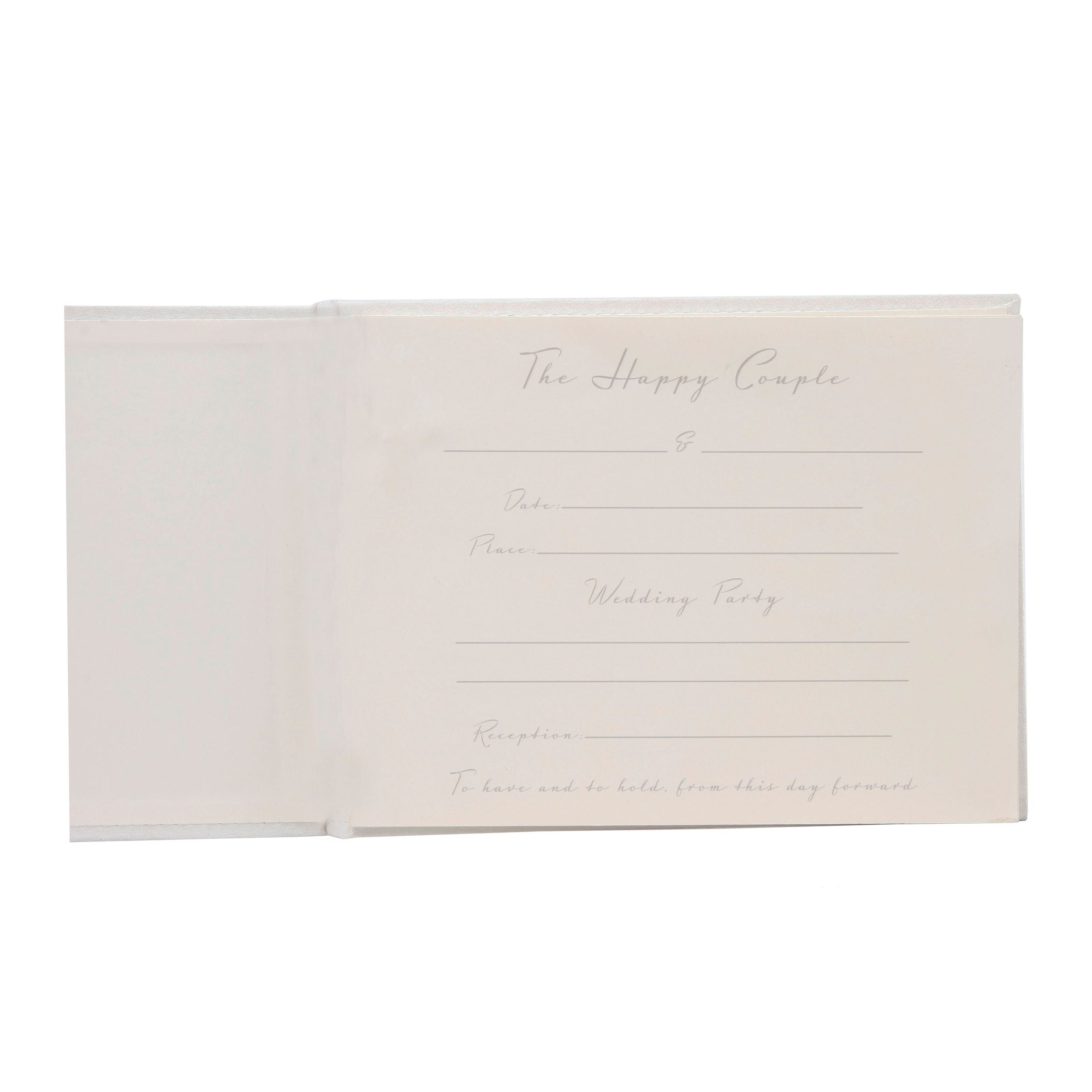 Amore Suede Guest Book with Silver Rings 40 pages