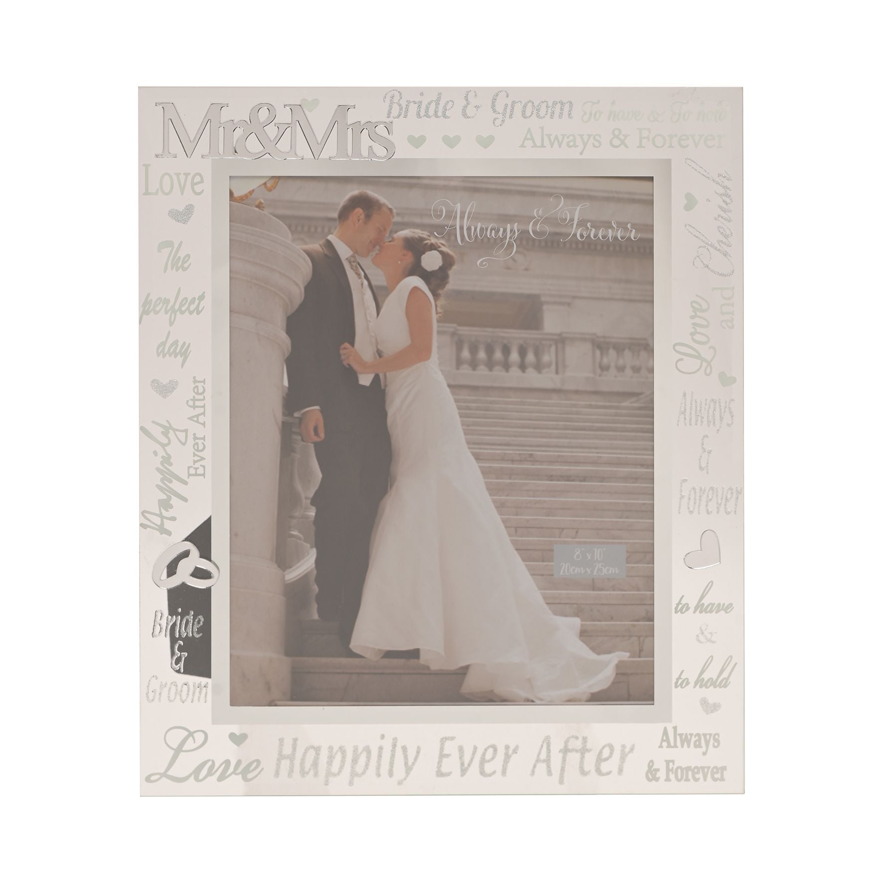 Mirror 3D Words Wedding Frame 8" x 10"