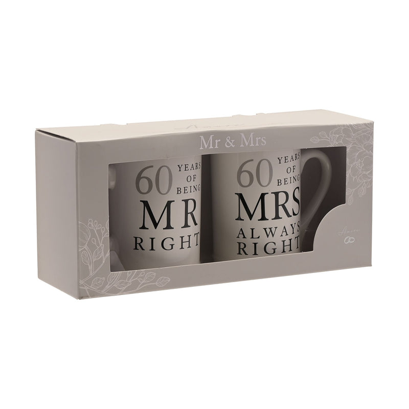 Amore Gift Set - 60 Years Of Mr Right/Mrs Always Right