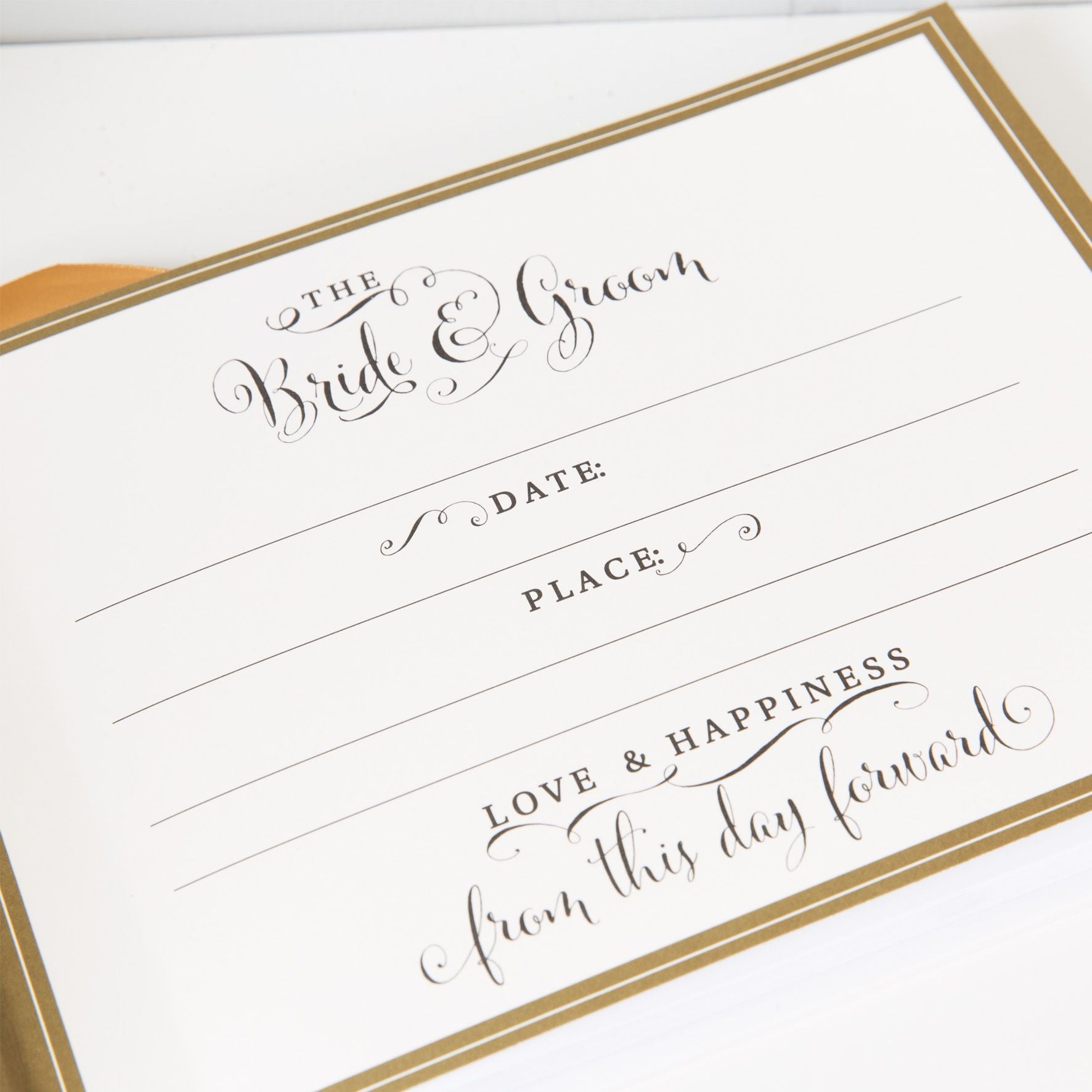 'Always & Forever' Gold Foil "Our Wedding" Album 4" x 6"