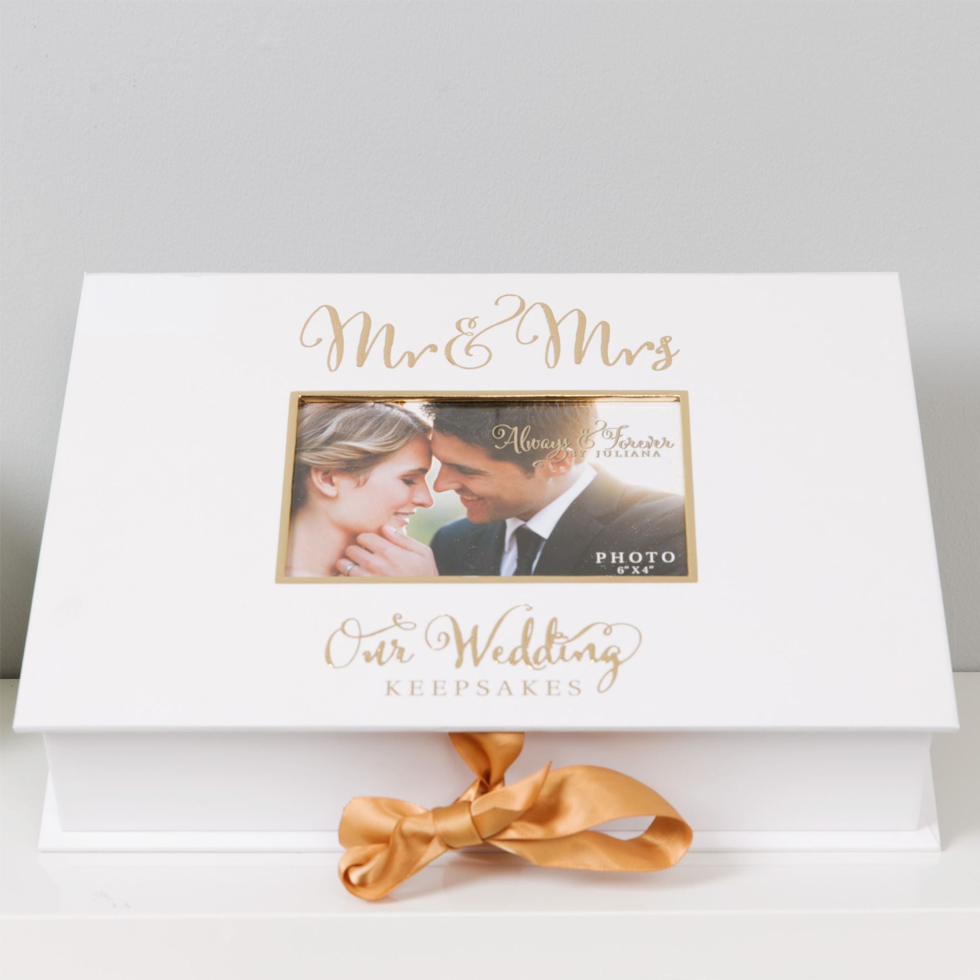 'Always & Forever' Gold Foil A4 Keepsake Box Mr & Mrs *(6/9)