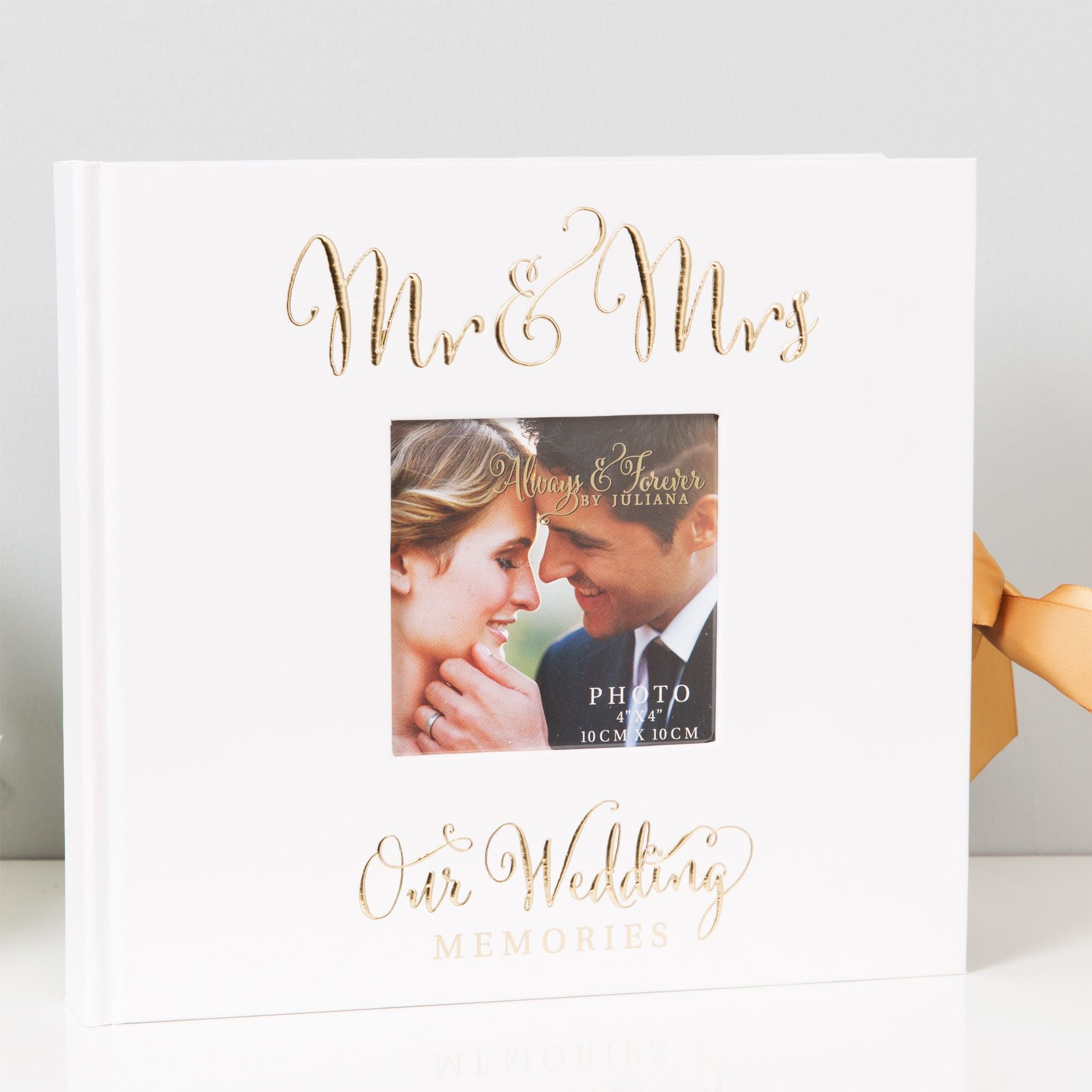 'Always & Forever' Gold Foil Photo Album 6"x8" - 23cm x 23cm