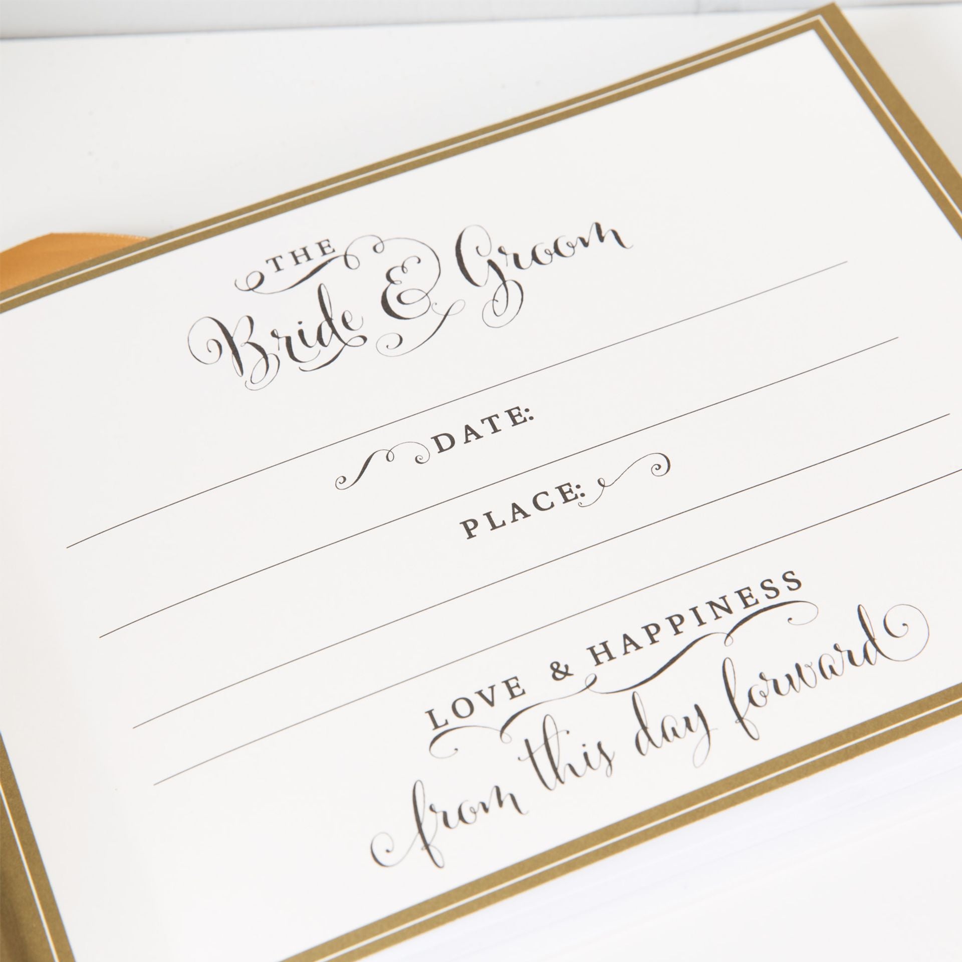'Always & Forever' Gold Foil Photo Album 6"x8" - 23cm x 23cm