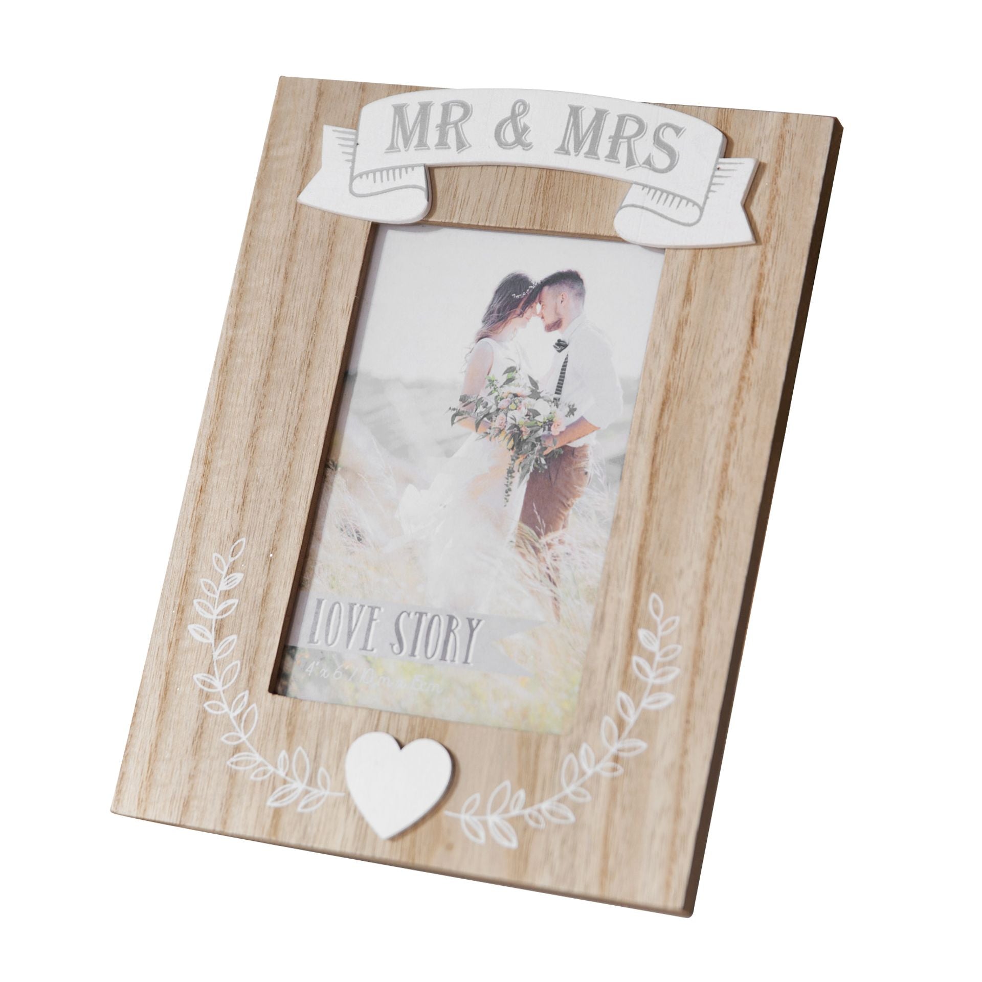 Love Story Photo Frame Mr & Mrs 4" x 6"
