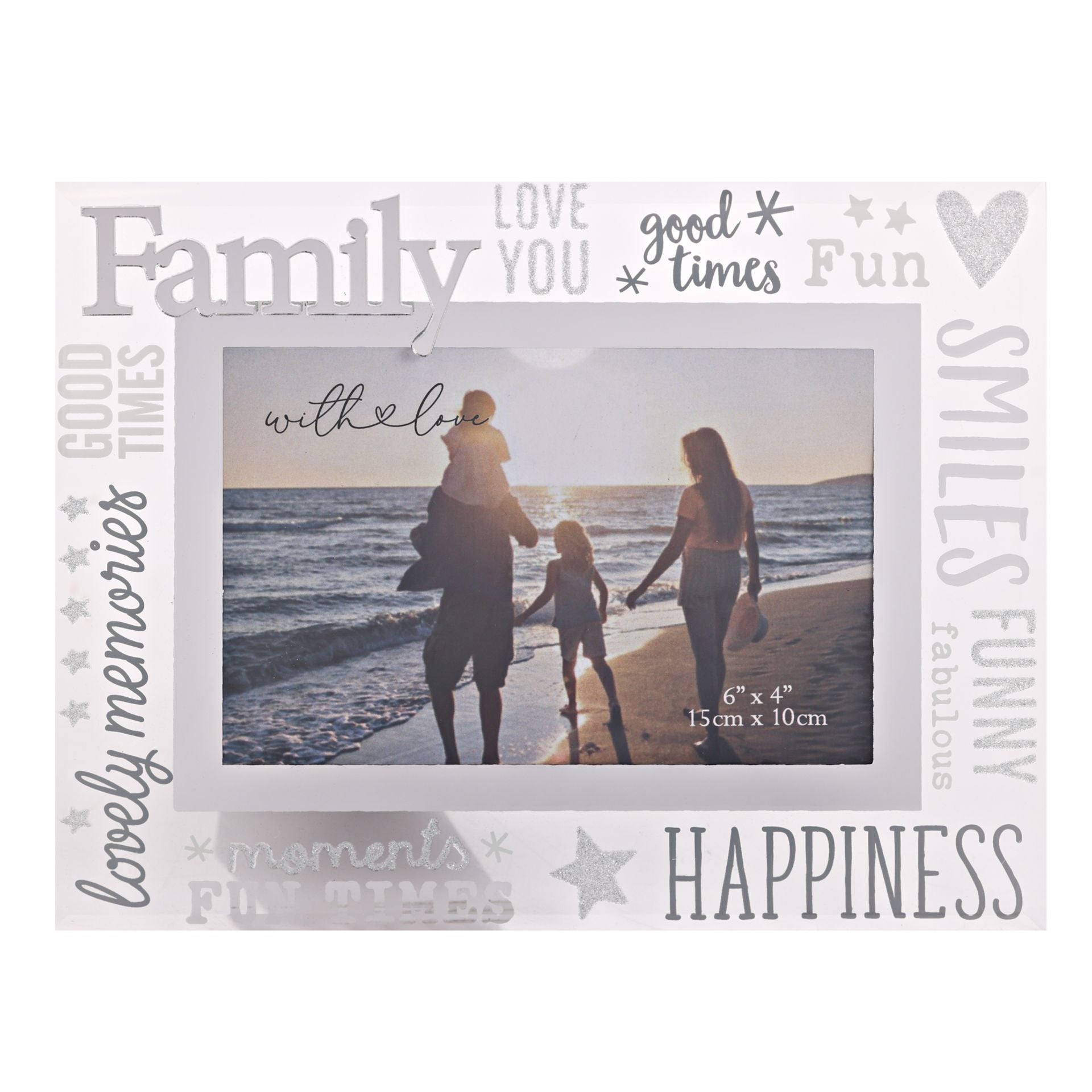 With Love Glass Frame With 3D - Family