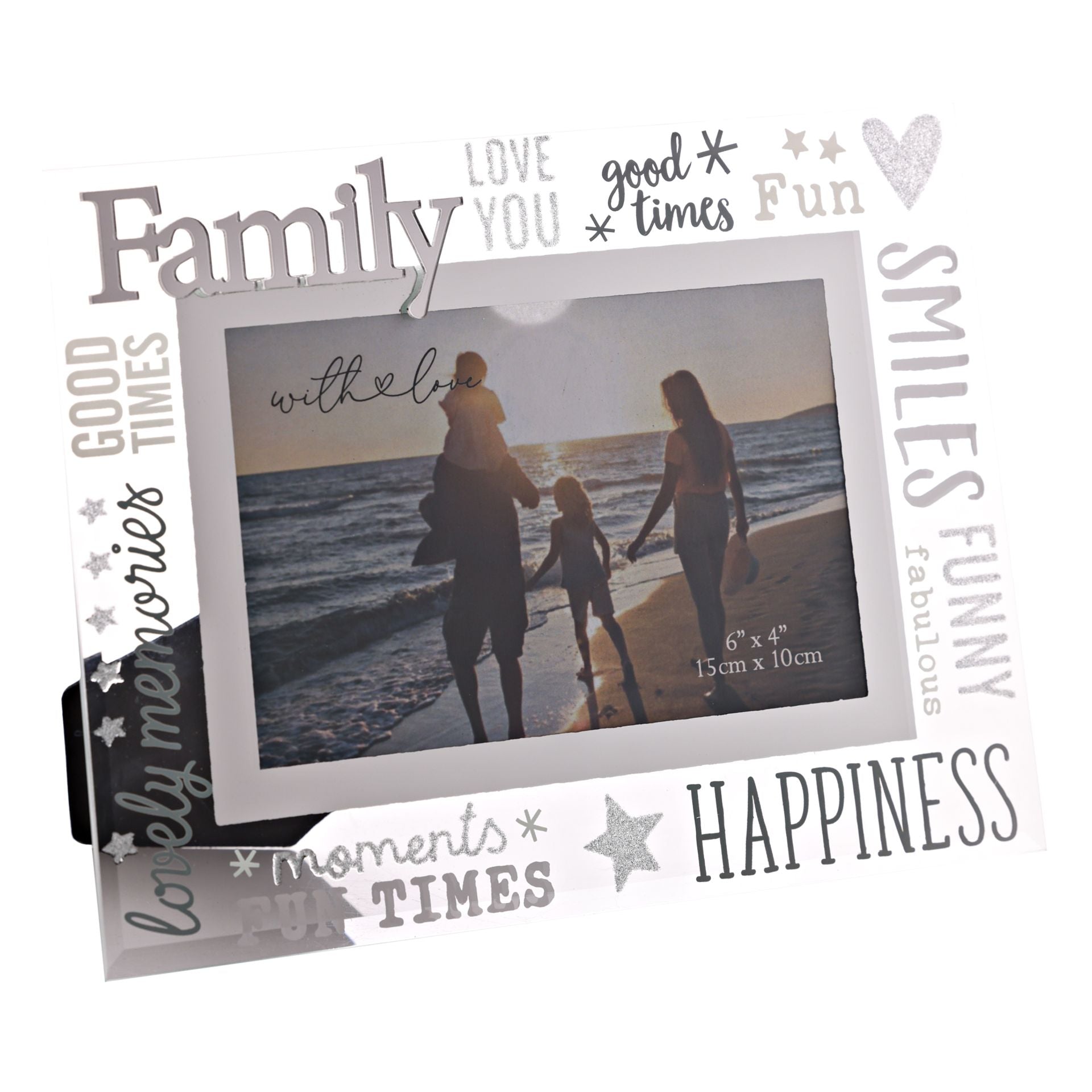 With Love Glass Frame With 3D - Family
