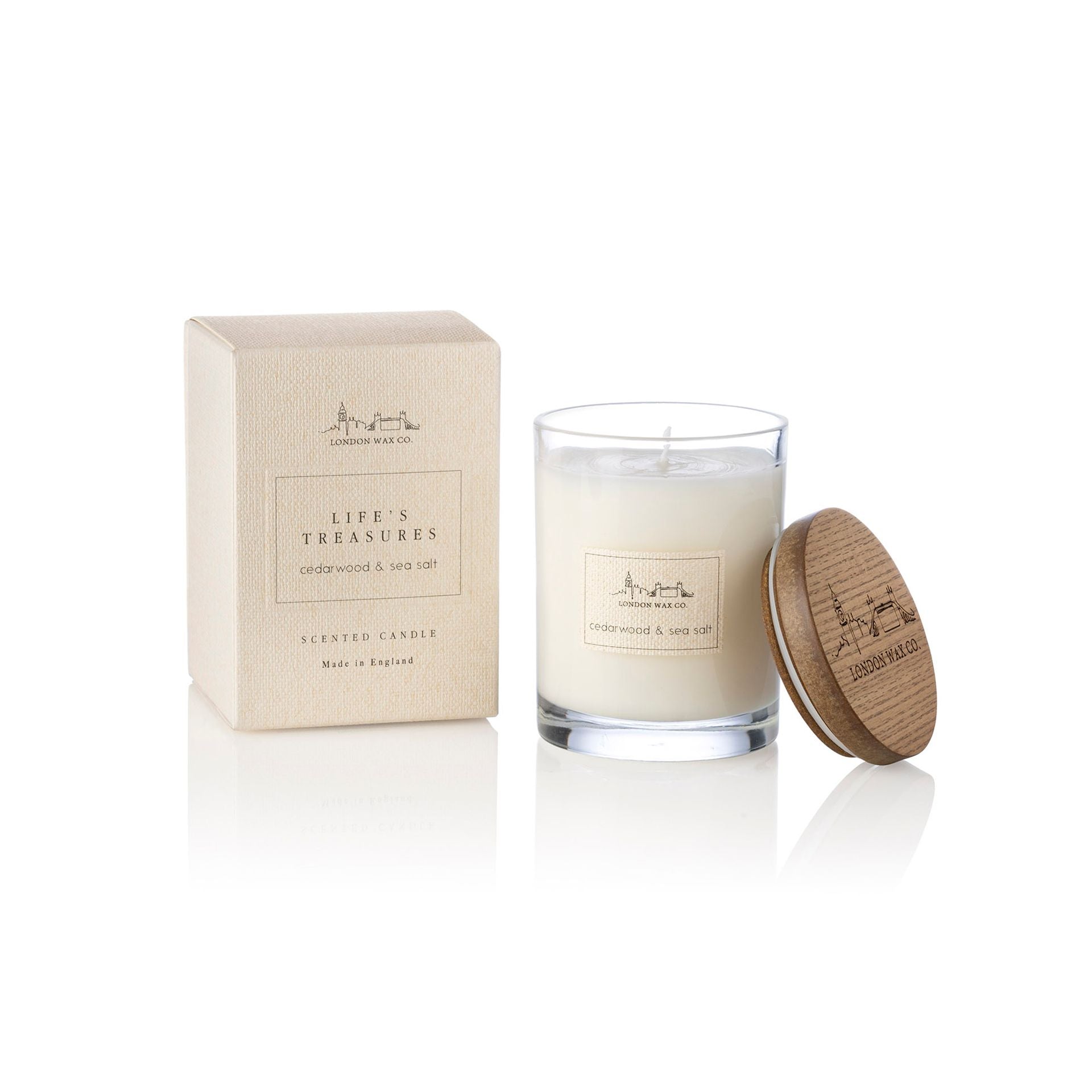 The London Wax Company Cedarwood & Sea Salt Lidded Candle 226g