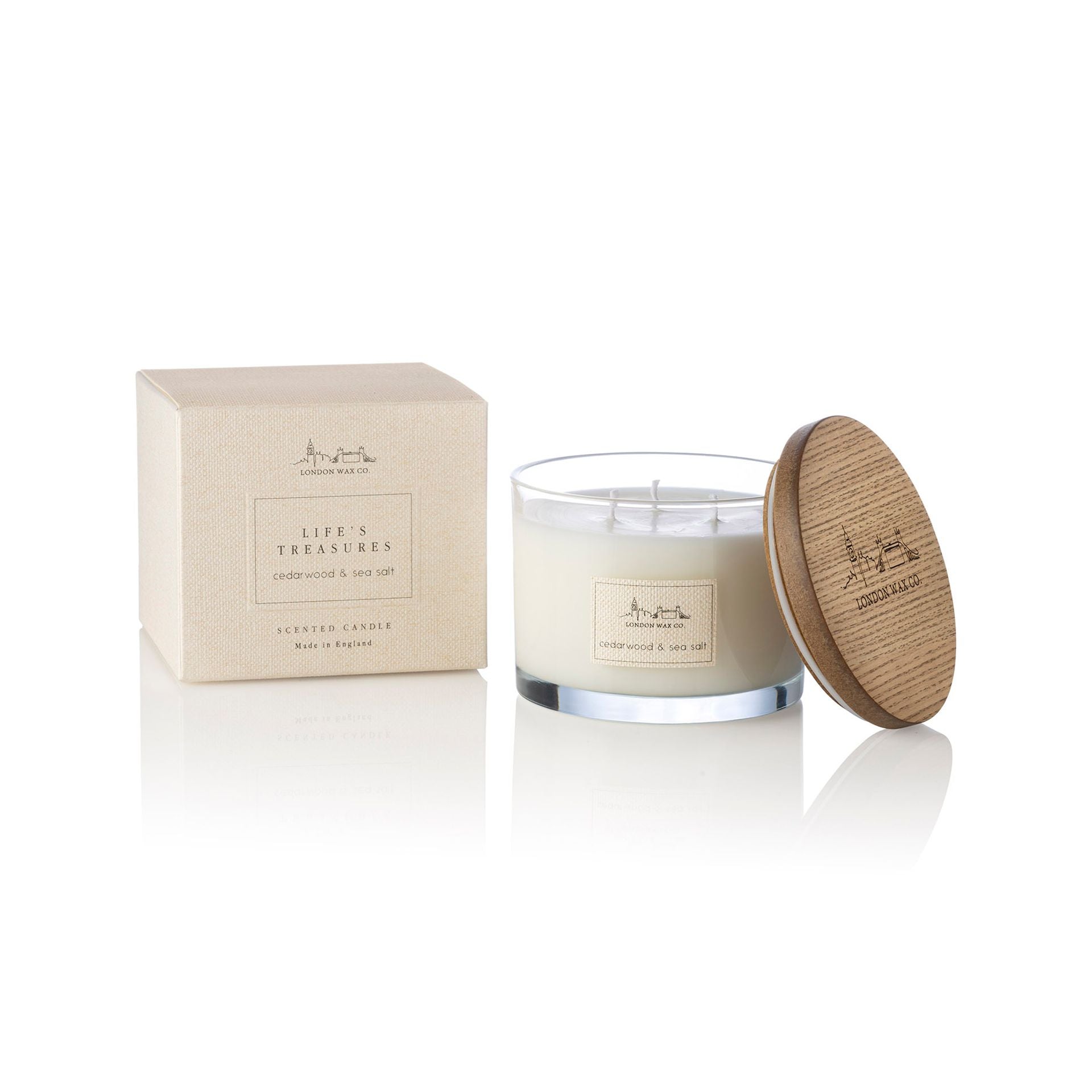 Cedarwood & Sea Salt Lidded Candle 368g