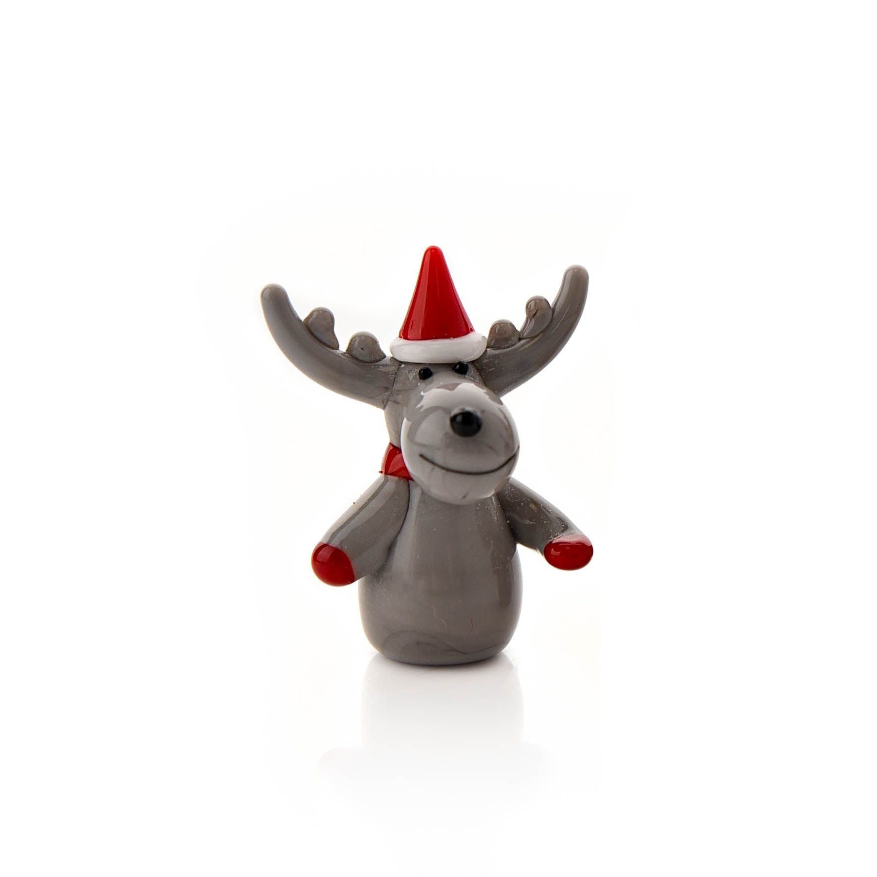 Objets d'Art Reindeer with Red Hat and Scarf - Small