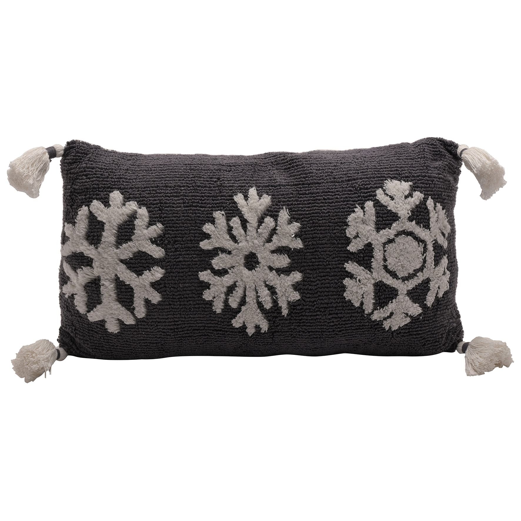 Snowlake Cushion with Tassles
