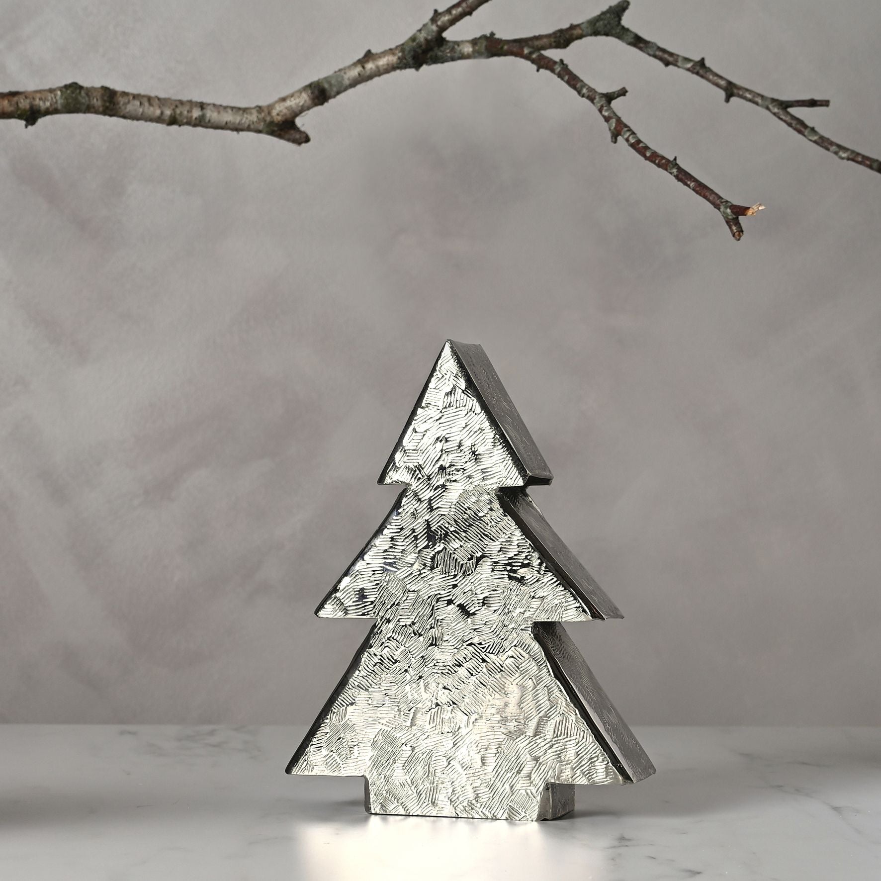 Silver Tree Mantel Ornament