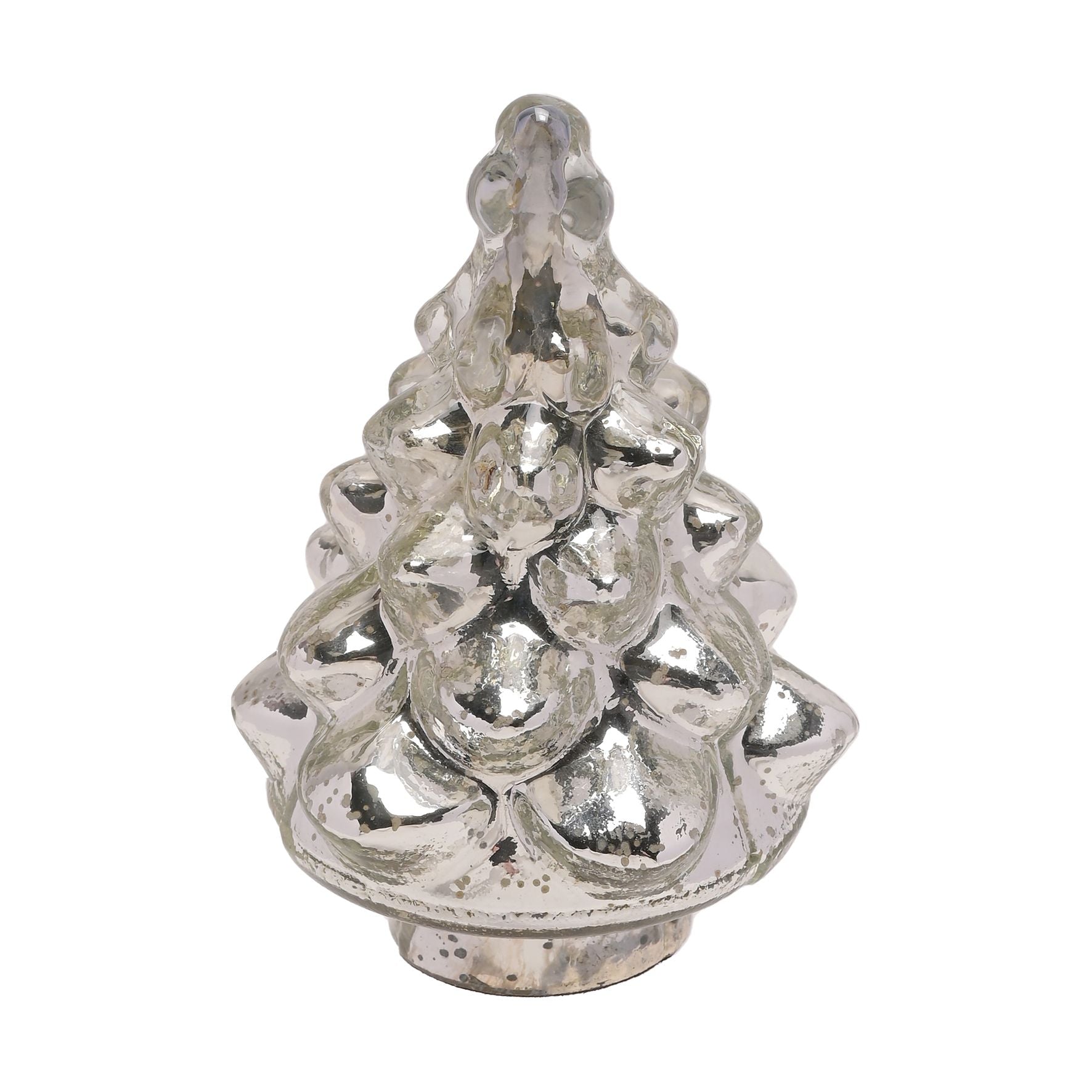 Recycled Glass Silver Christmas Tree Ornament