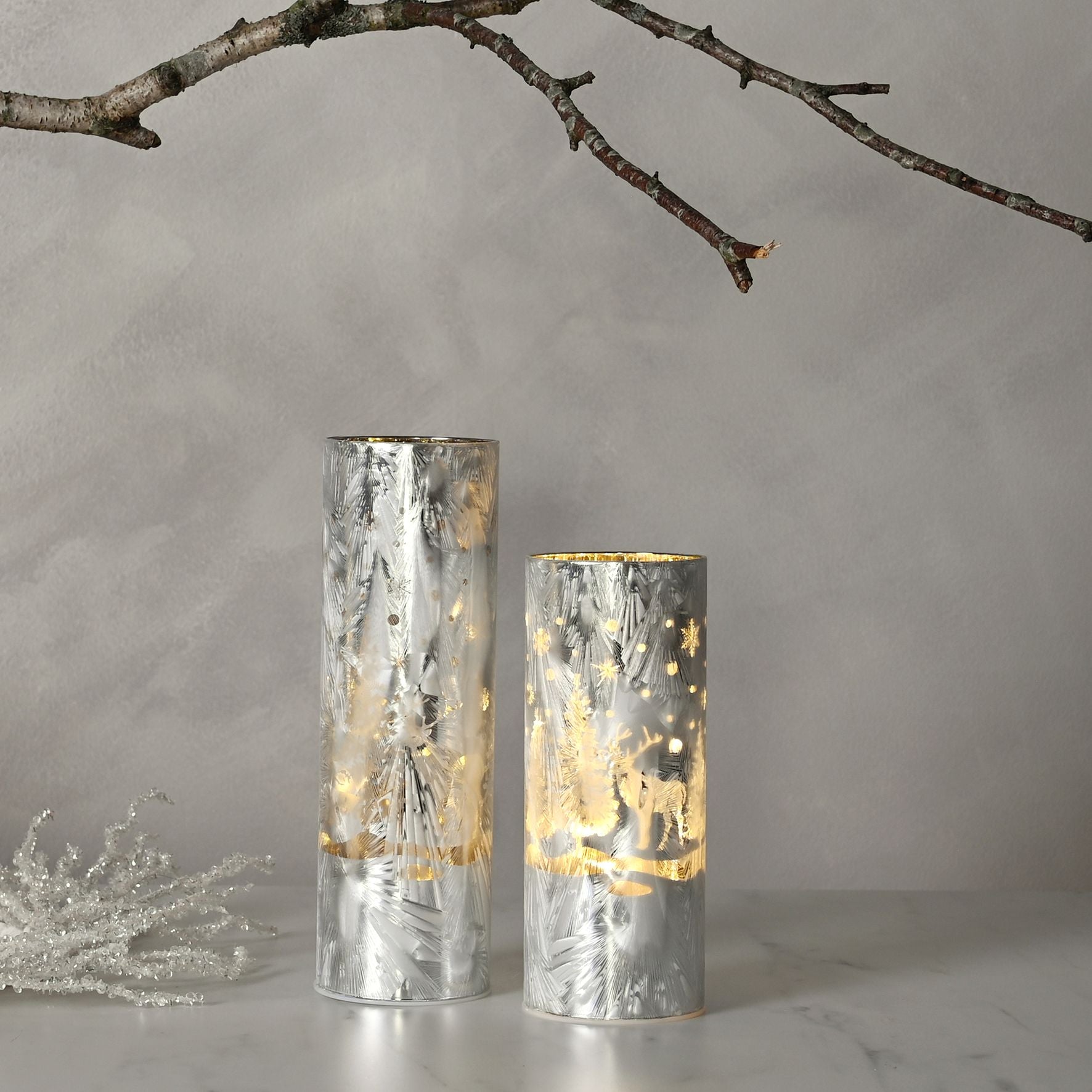 Medium Frosted Haven Glass LED Tube Light