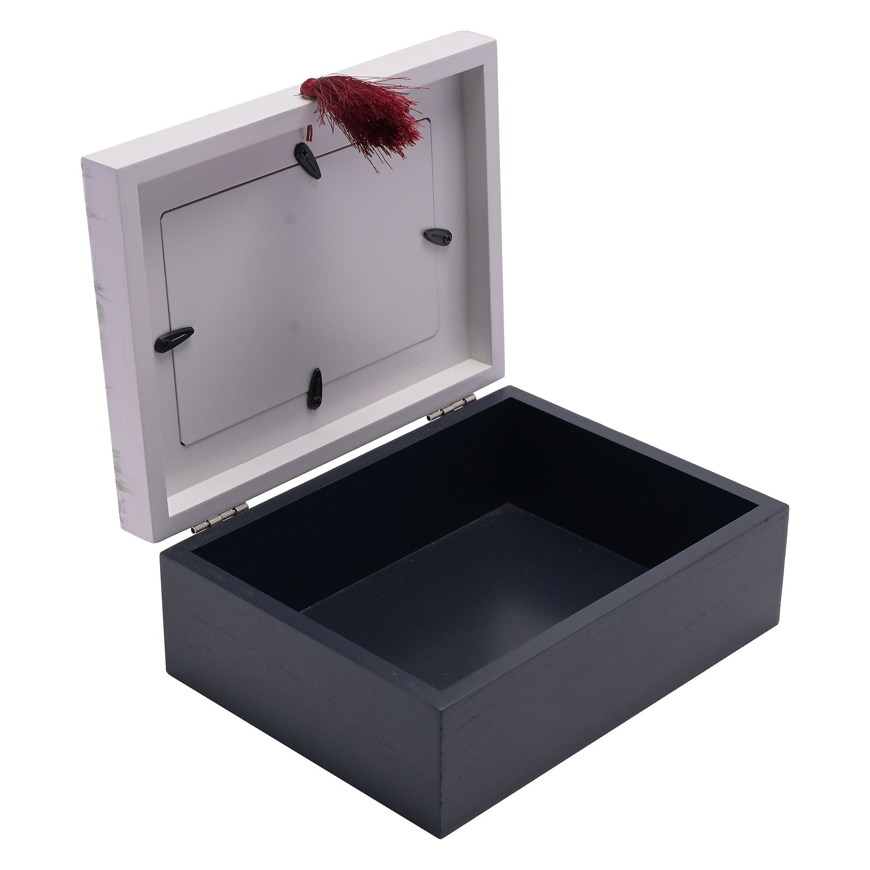 Poinsettia Design Storage Box with 6" x 4" Photo Aperture