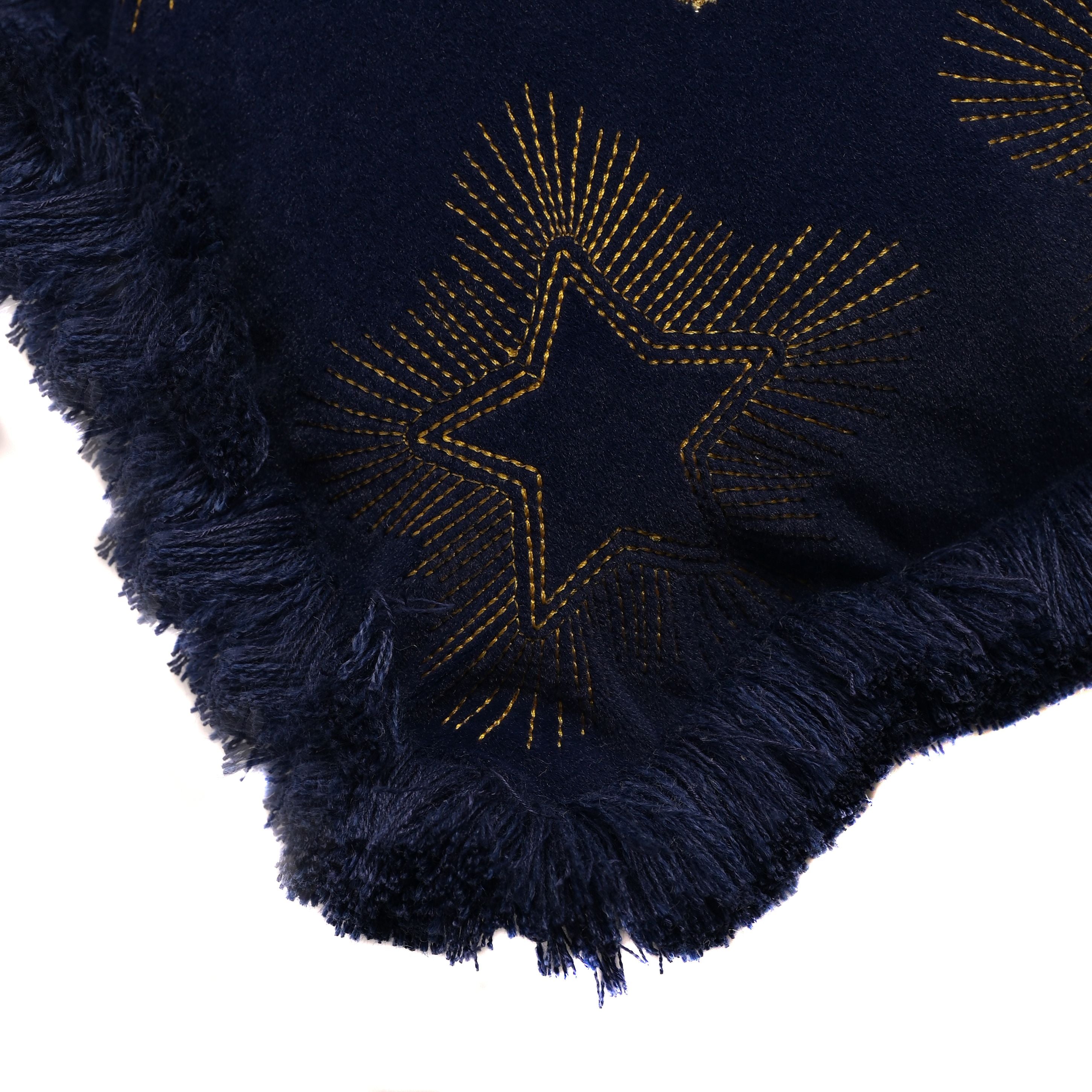 Blue Velvet Square Cushion 'Our Love'