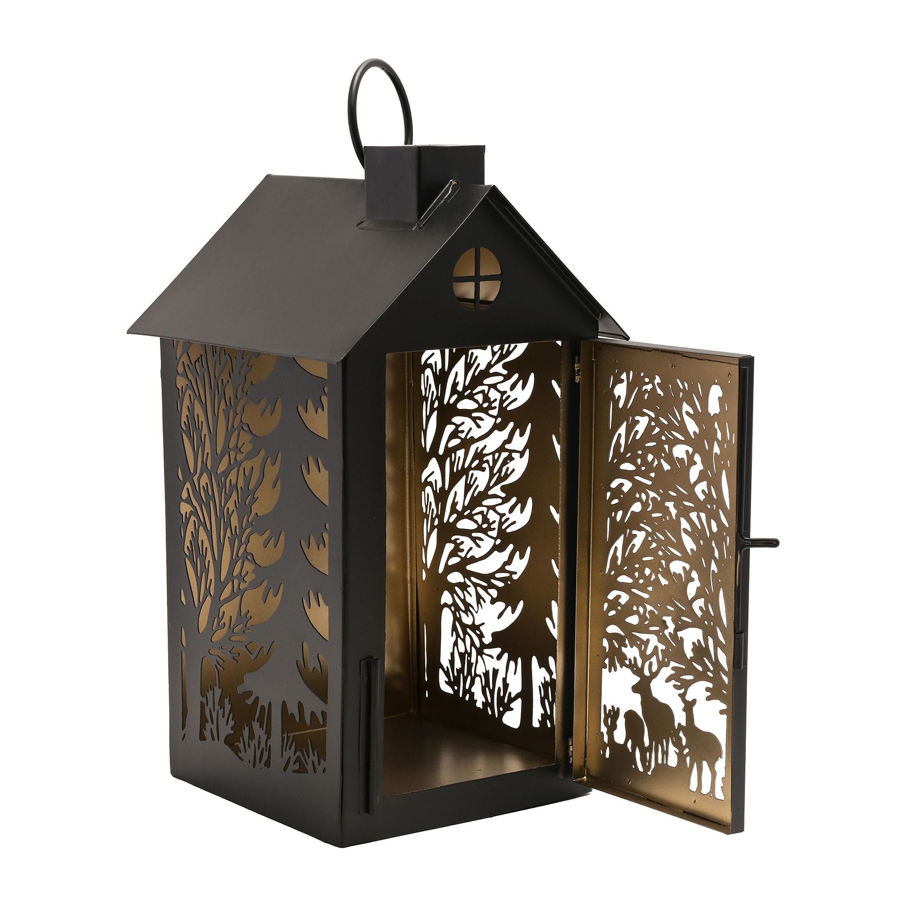 Stag Silhouette House Lantern Medium